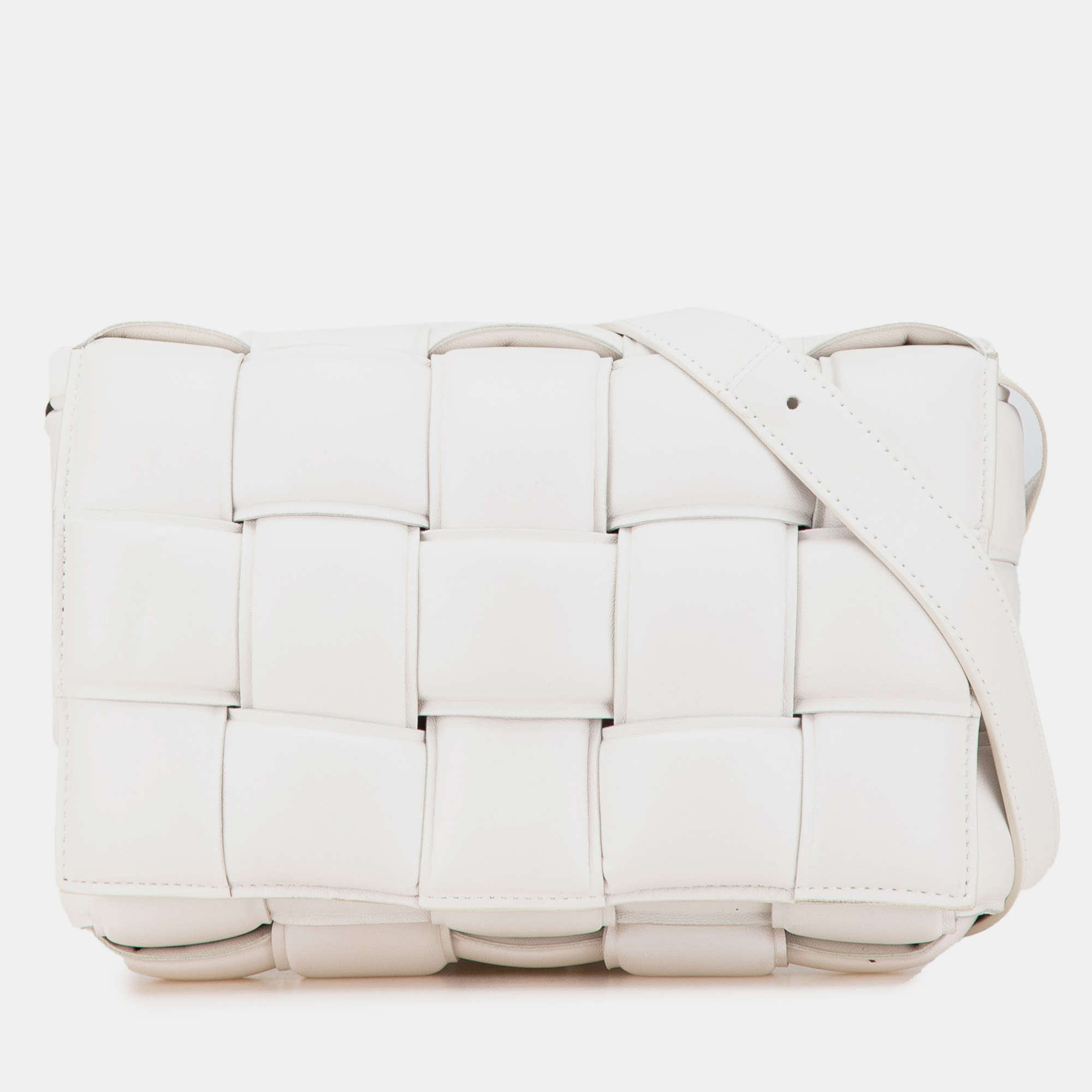 

Bottega Veneta White Nappa Intrecciato Padded Cassette Crossbody Bag