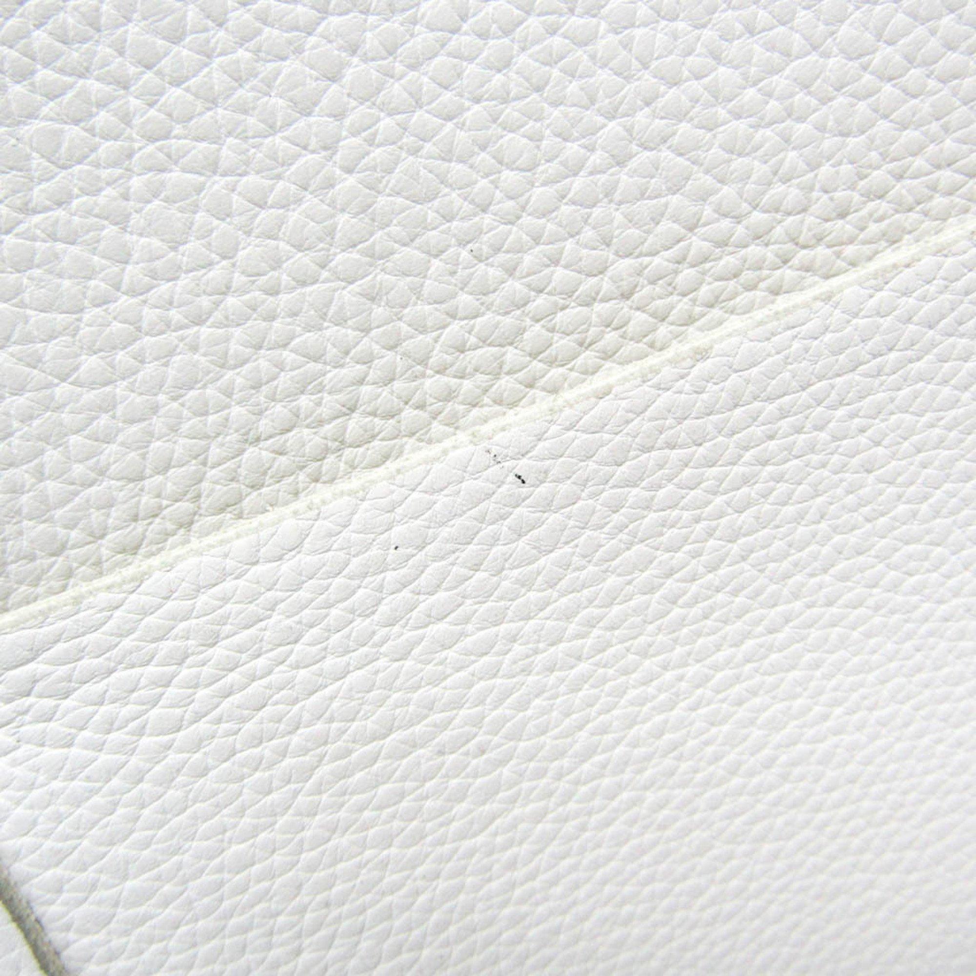 Bottega Veneta White Leather Maxi Intrecciato Arco Tote Bag 