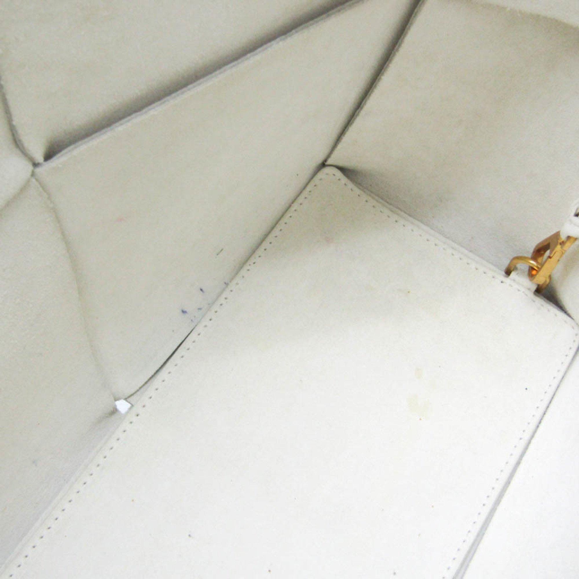 Bottega Veneta White Leather Maxi Intrecciato Arco Tote Bag 