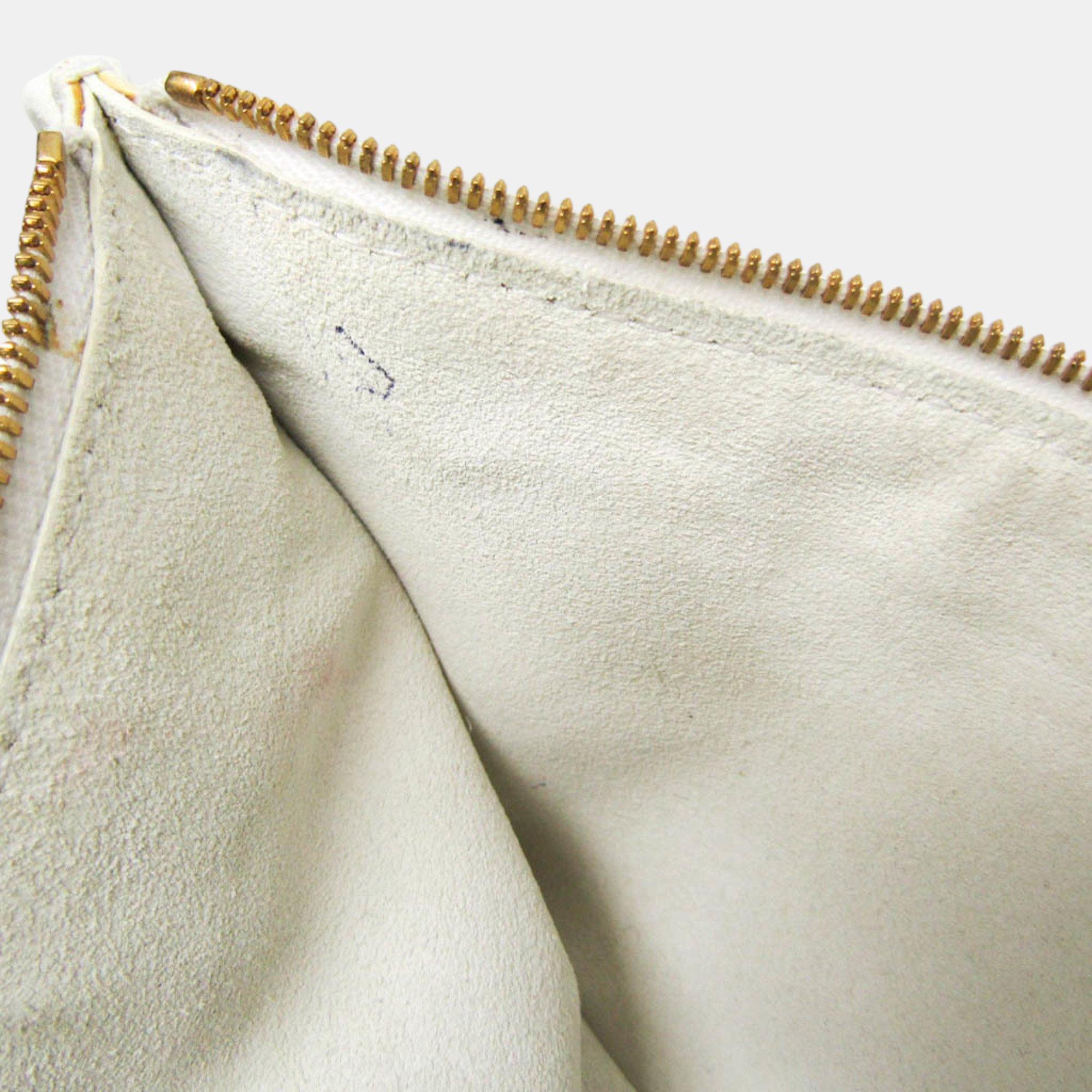 Bottega Veneta White Leather Maxi Intrecciato Arco Tote Bag 