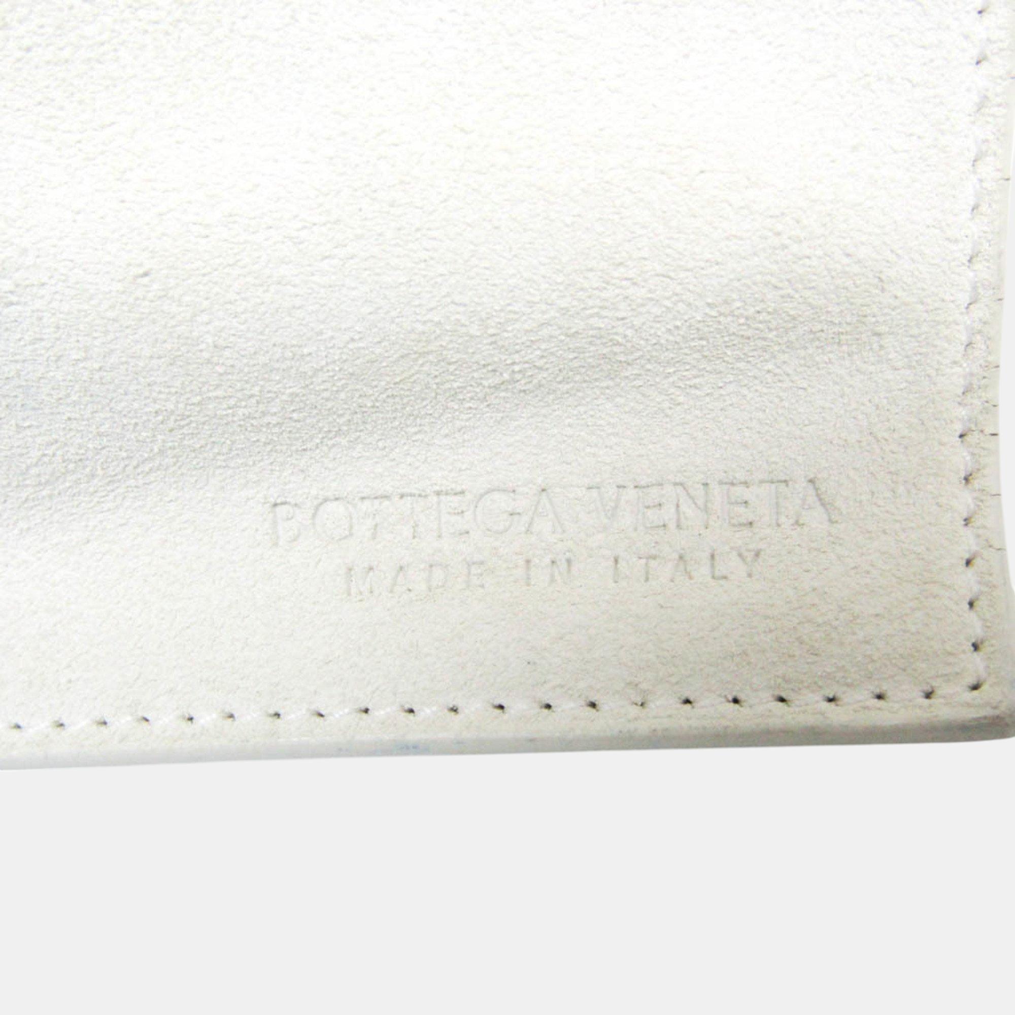 Bottega Veneta White Leather Maxi Intrecciato Arco Tote Bag 