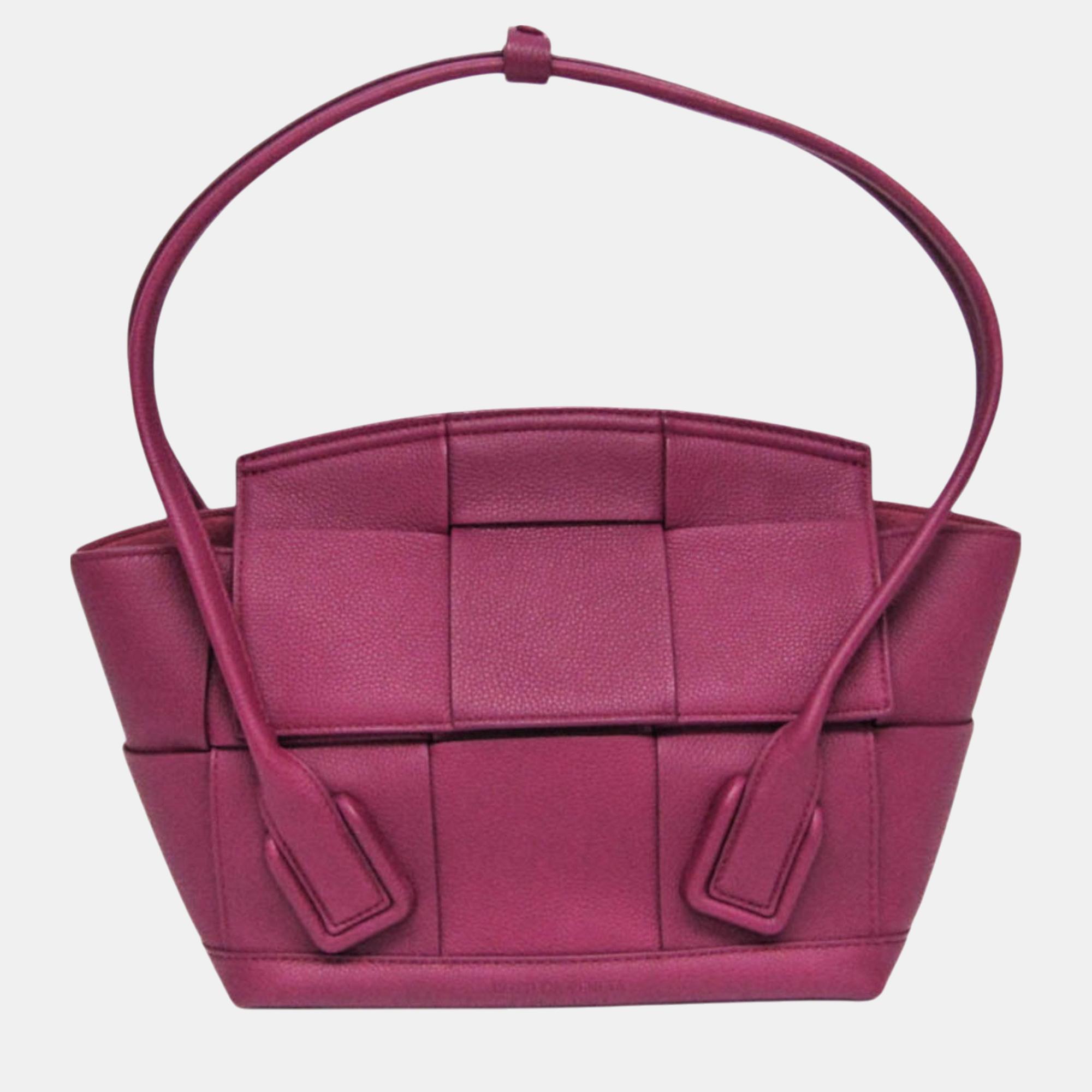 

Bottega Veneta Mini The Arco Leather Handbag Purple