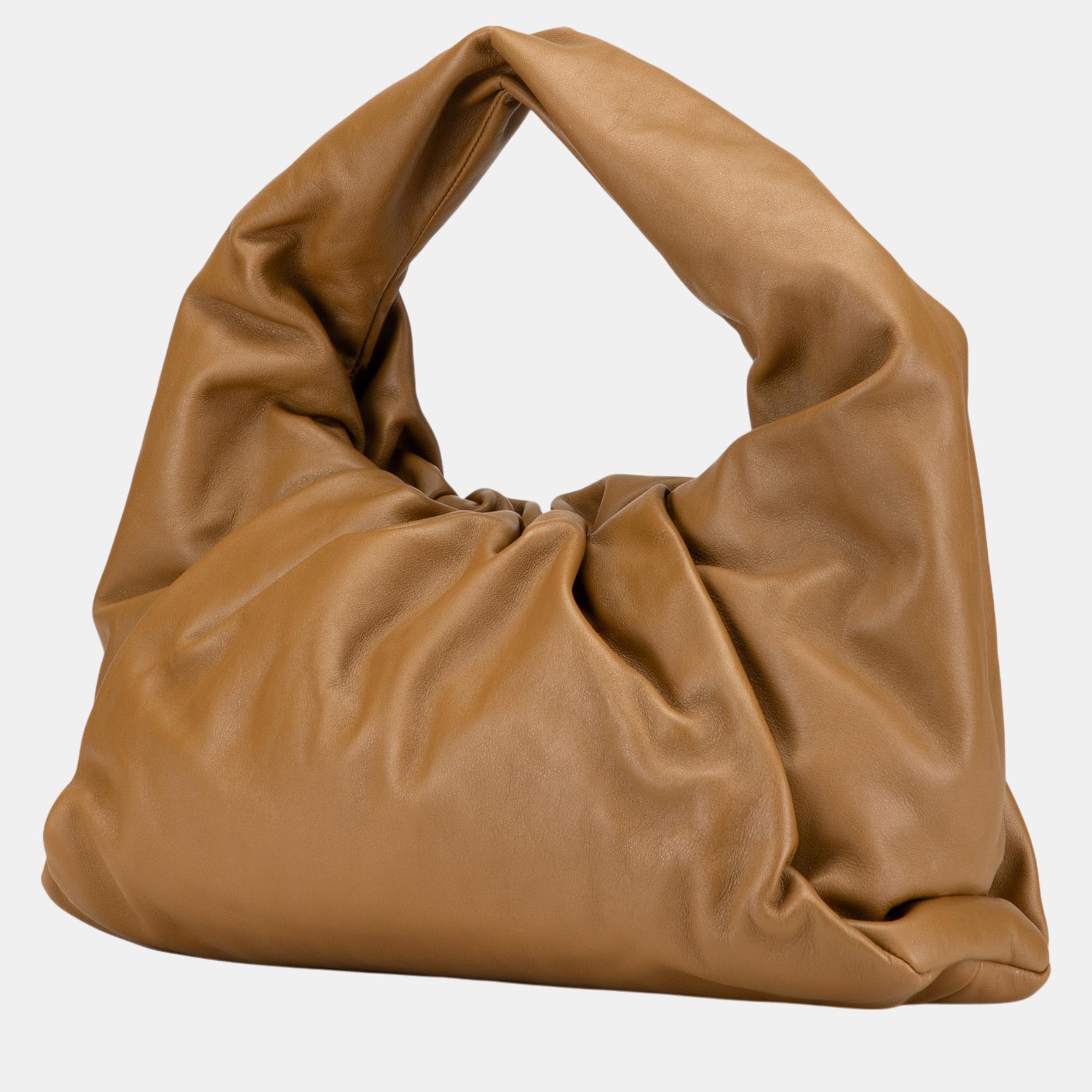 Bottega Veneta Brown Lambskin The Shoulder Pouch 