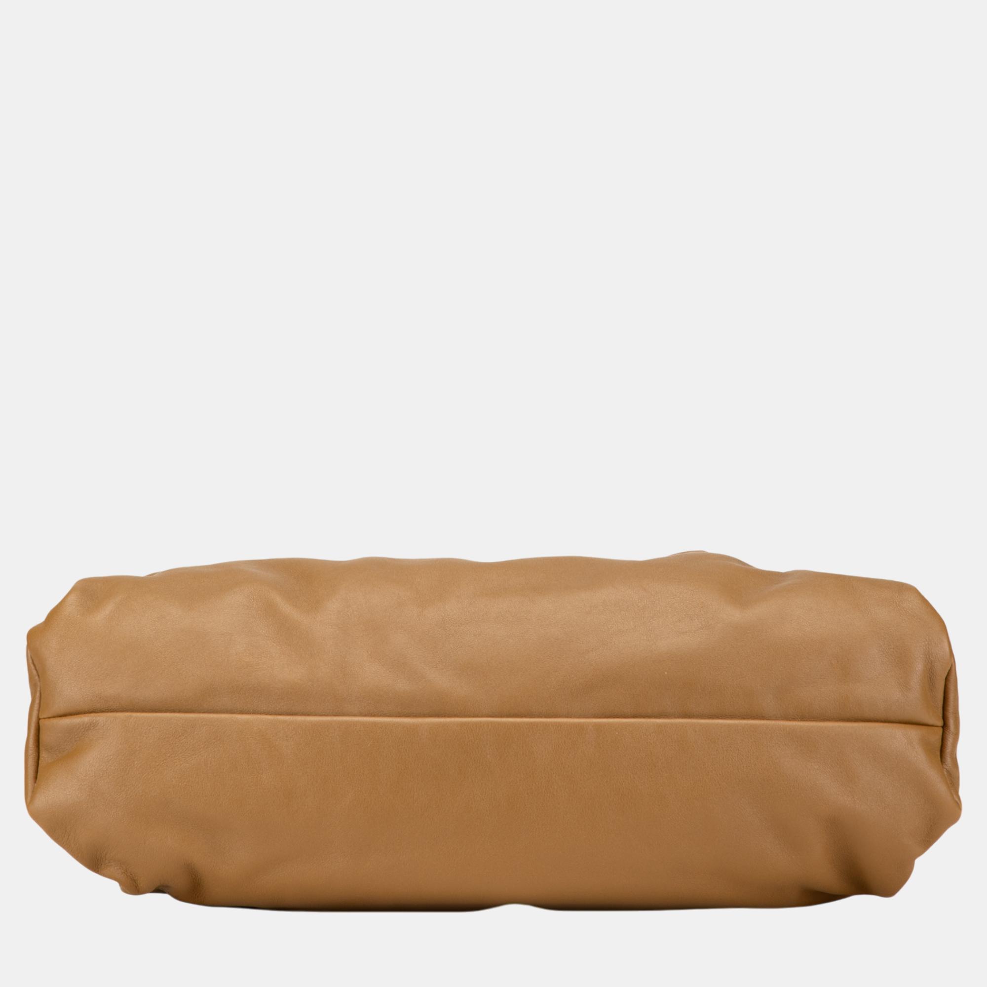 Bottega Veneta Brown Lambskin The Shoulder Pouch 