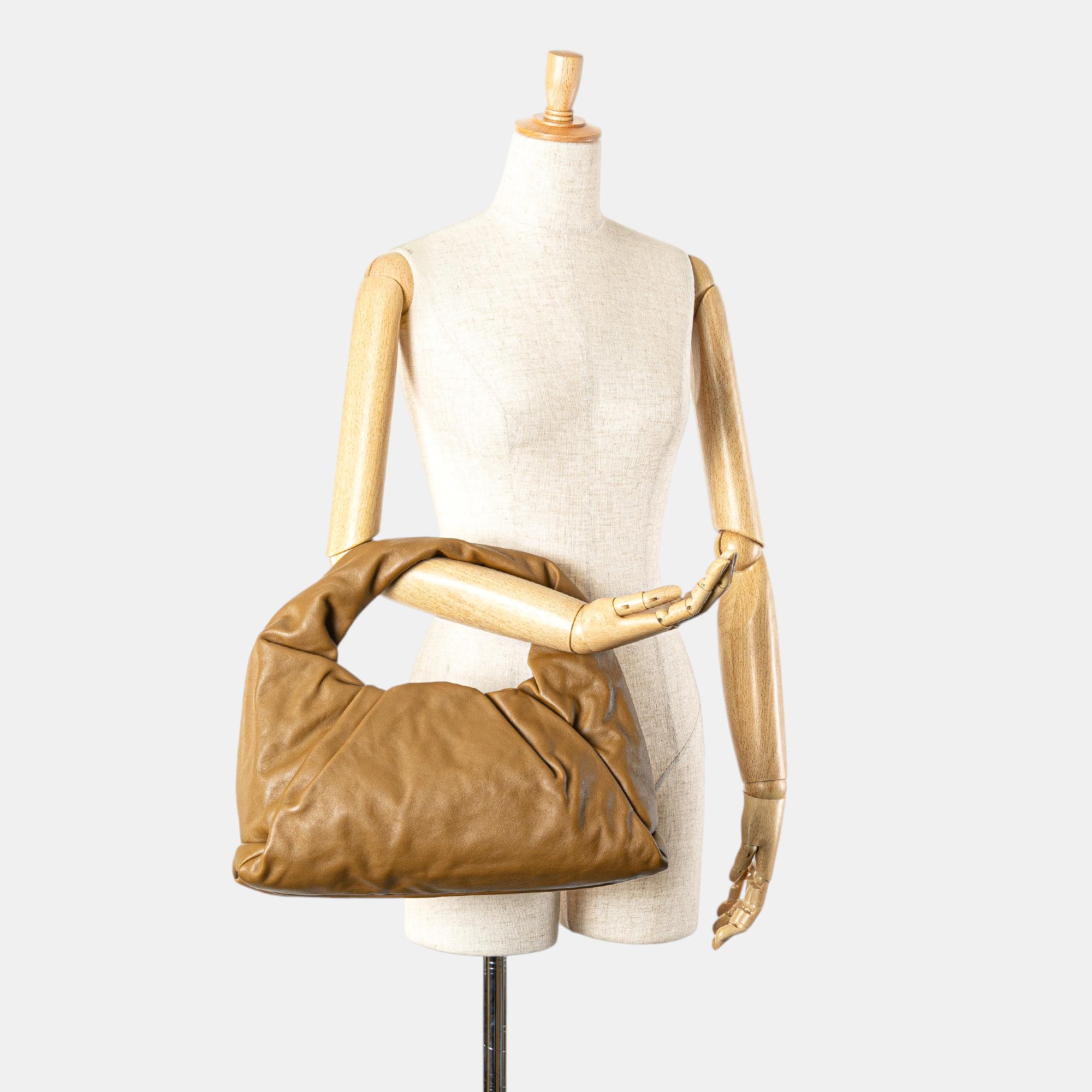 Bottega Veneta Brown Lambskin The Shoulder Pouch 