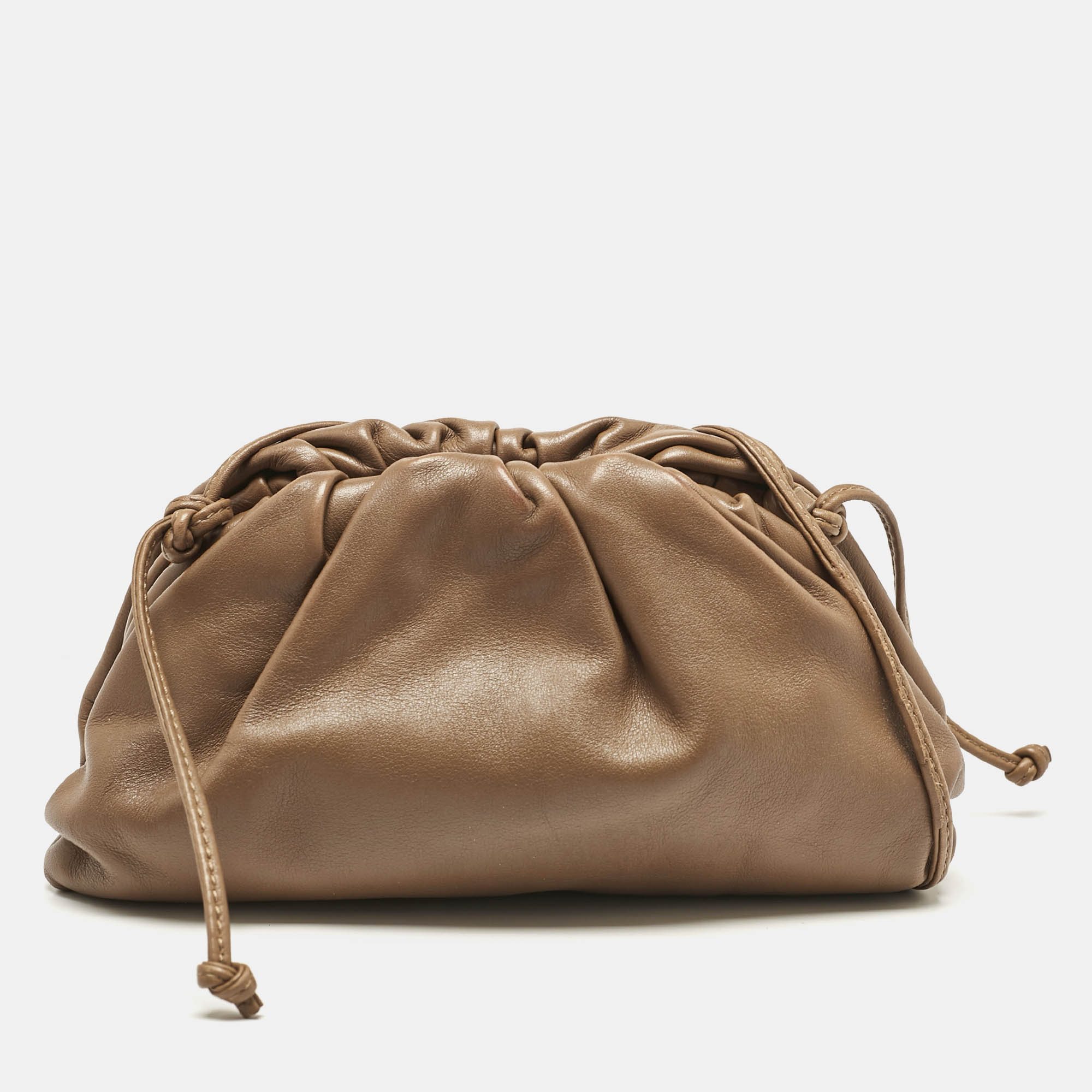 

Bottega Veneta Brown Leather Mini The Pouch Bag