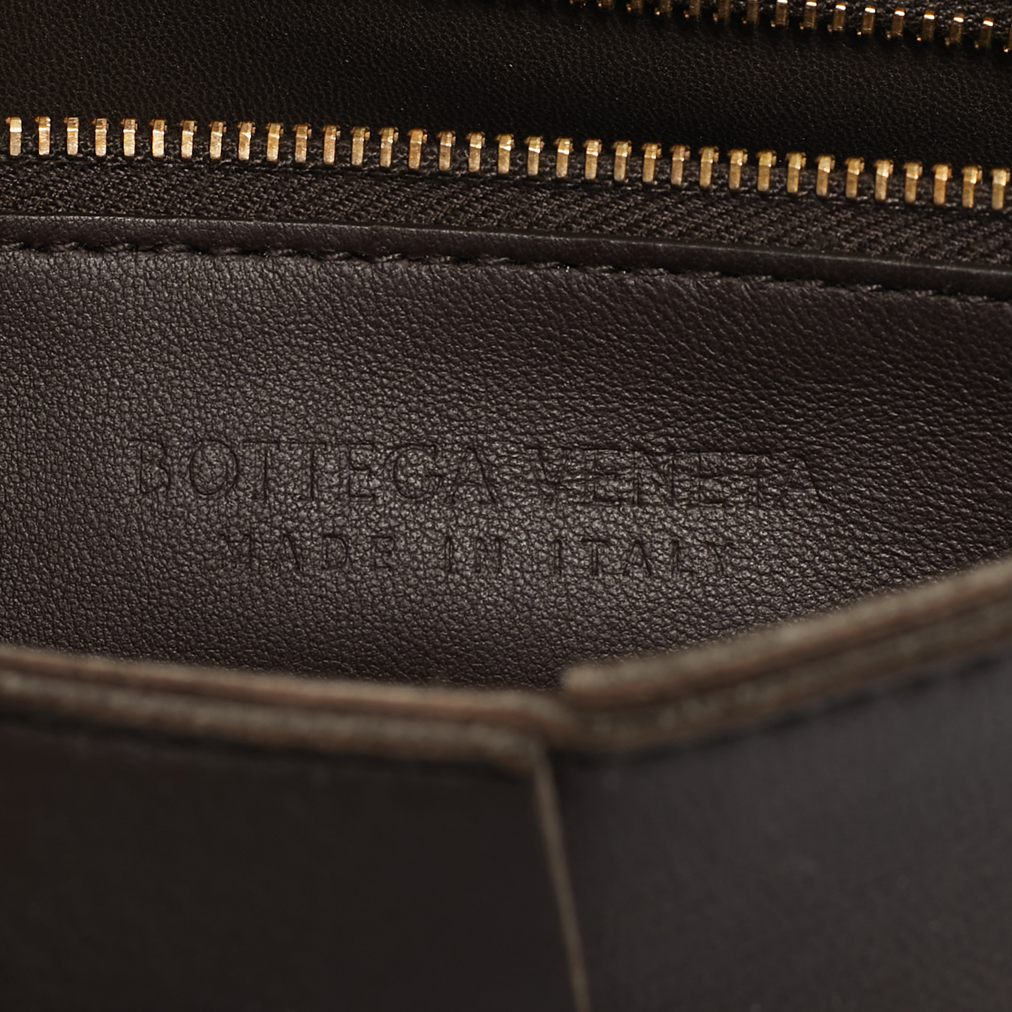 Bottega Veneta Cacao Brown Intreccio Leather Cassette Shoulder Bag 