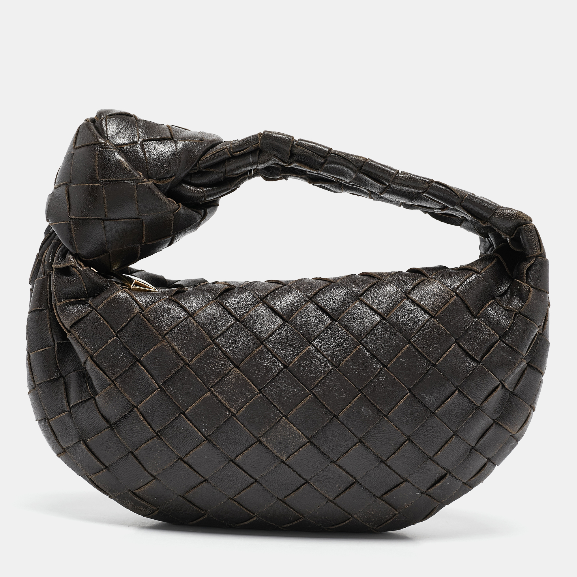 

Bottega Veneta Brown Intrecciato Leather Mini Jodie Hobo