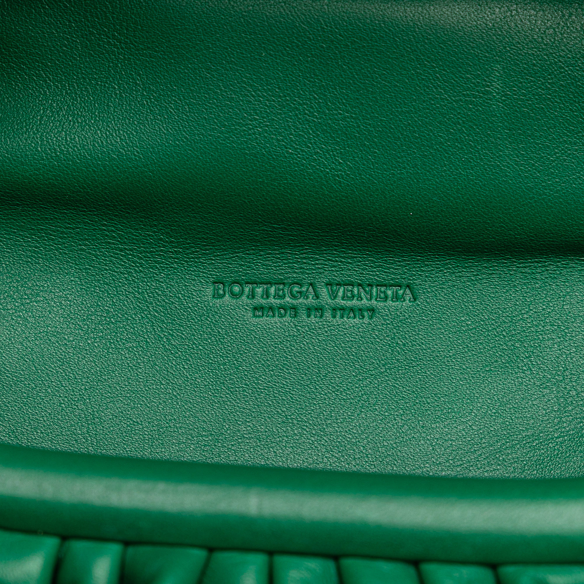 Bottega Veneta Green Lambskin Belt Chain Pouch 