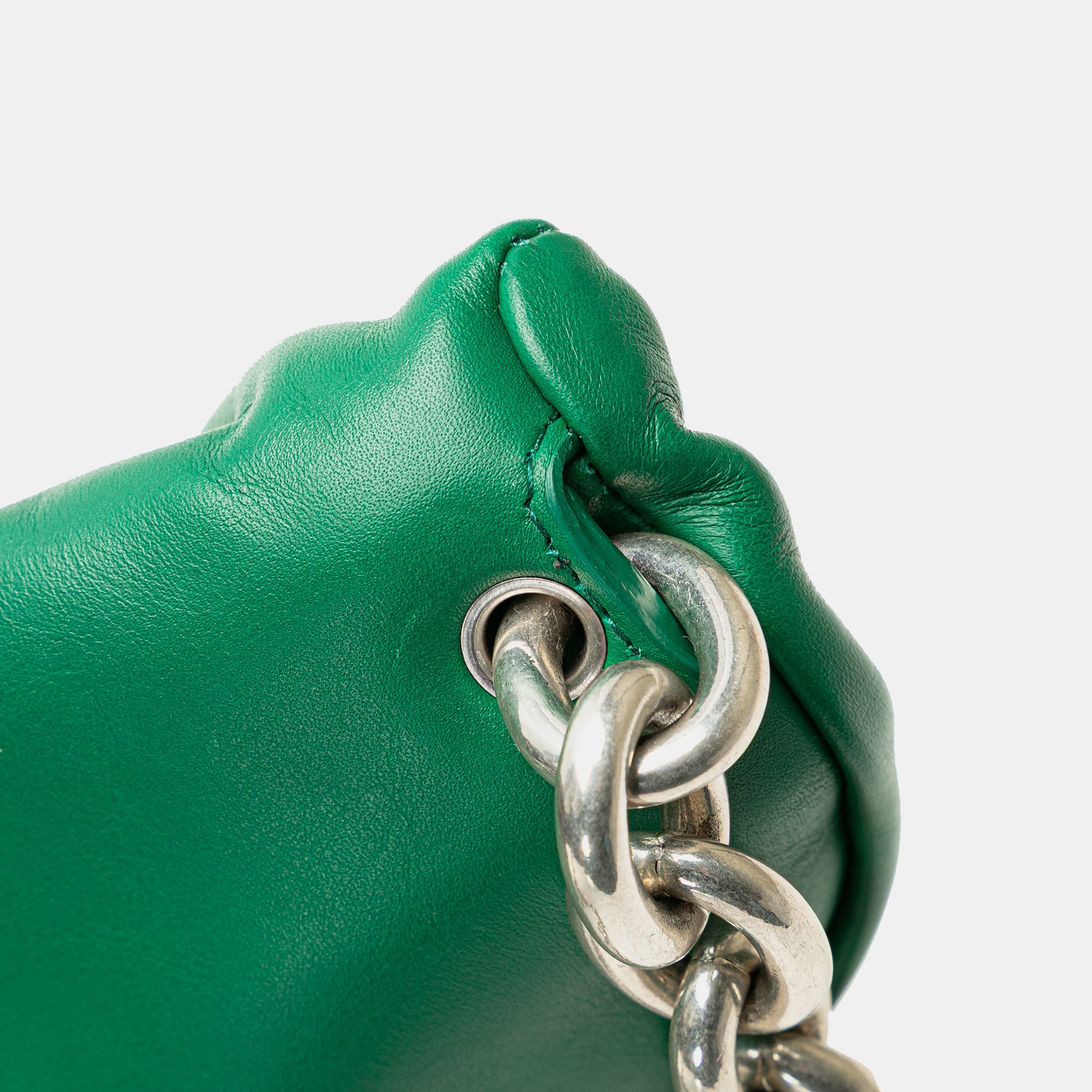Bottega Veneta Green Lambskin Belt Chain Pouch 