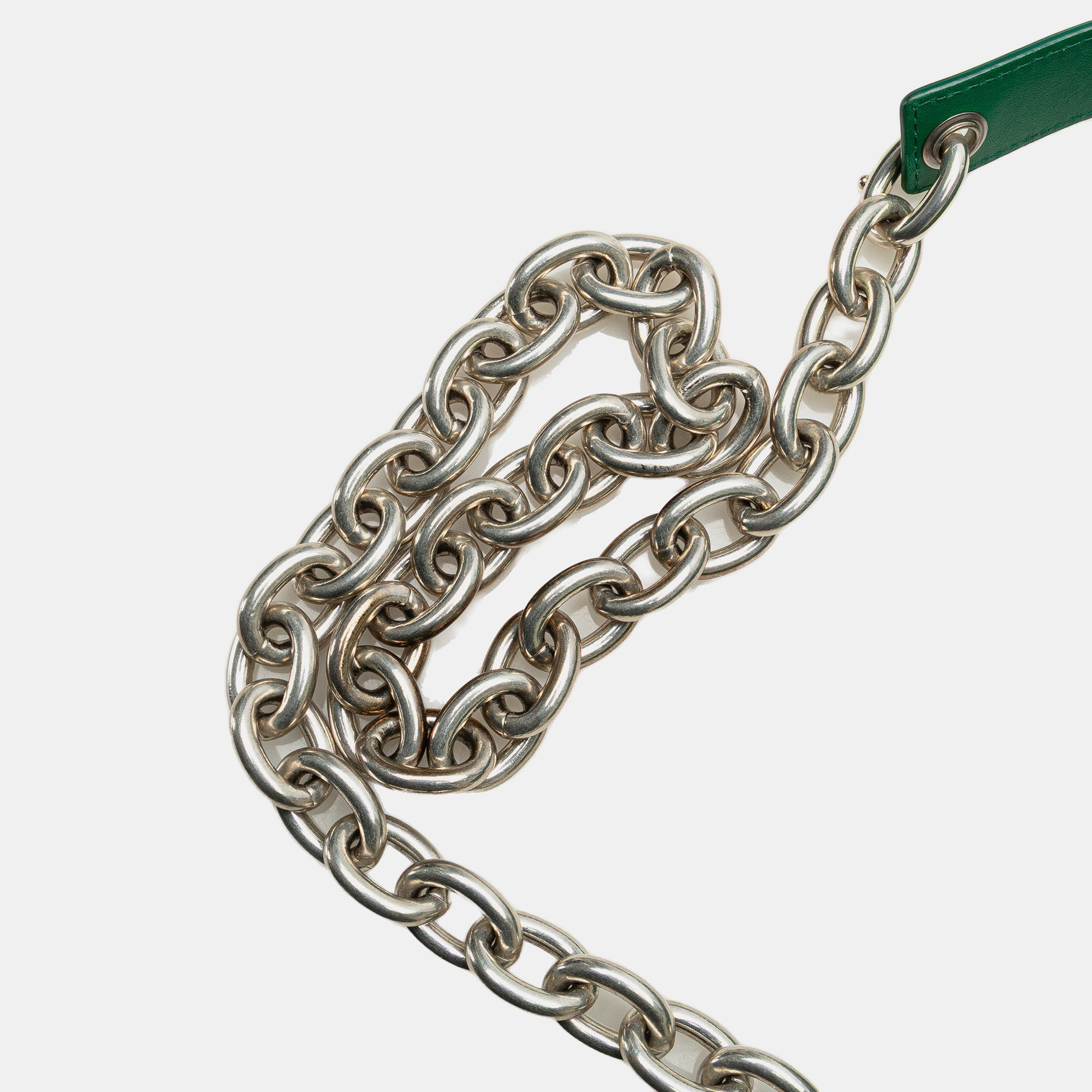 Bottega Veneta Green Lambskin Belt Chain Pouch 