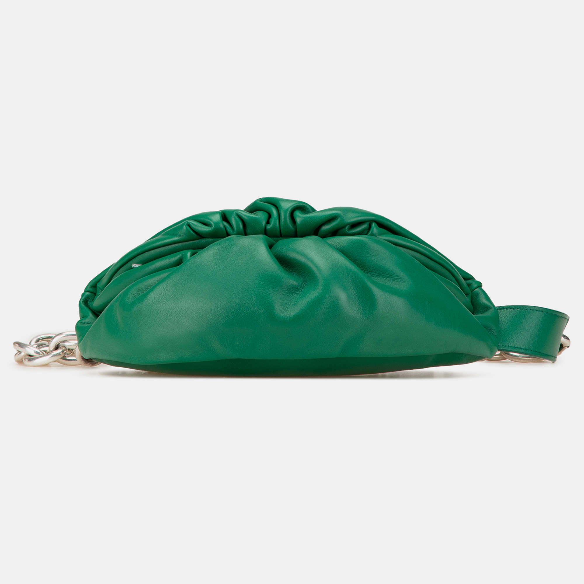 Bottega Veneta Green Lambskin Belt Chain Pouch 