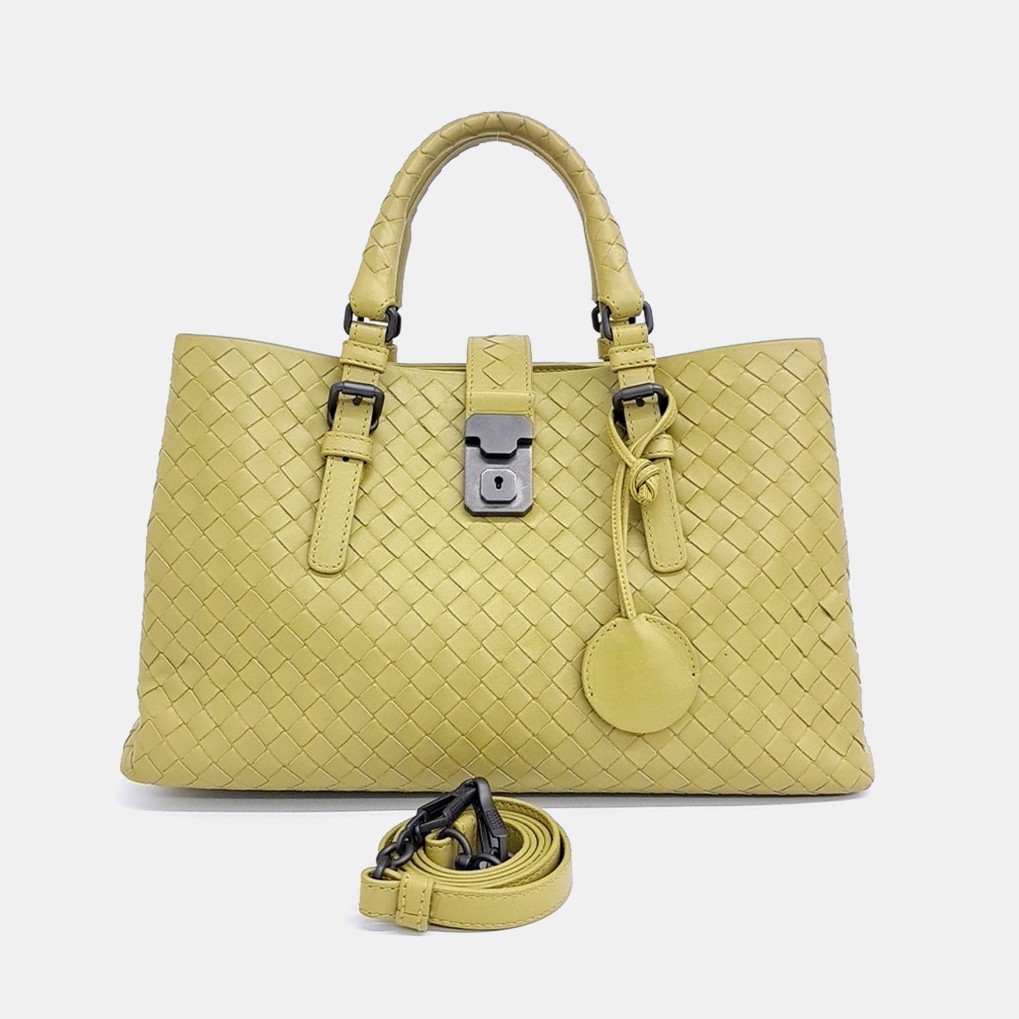 

Bottega Veneta Yellow Leather Roman Bag