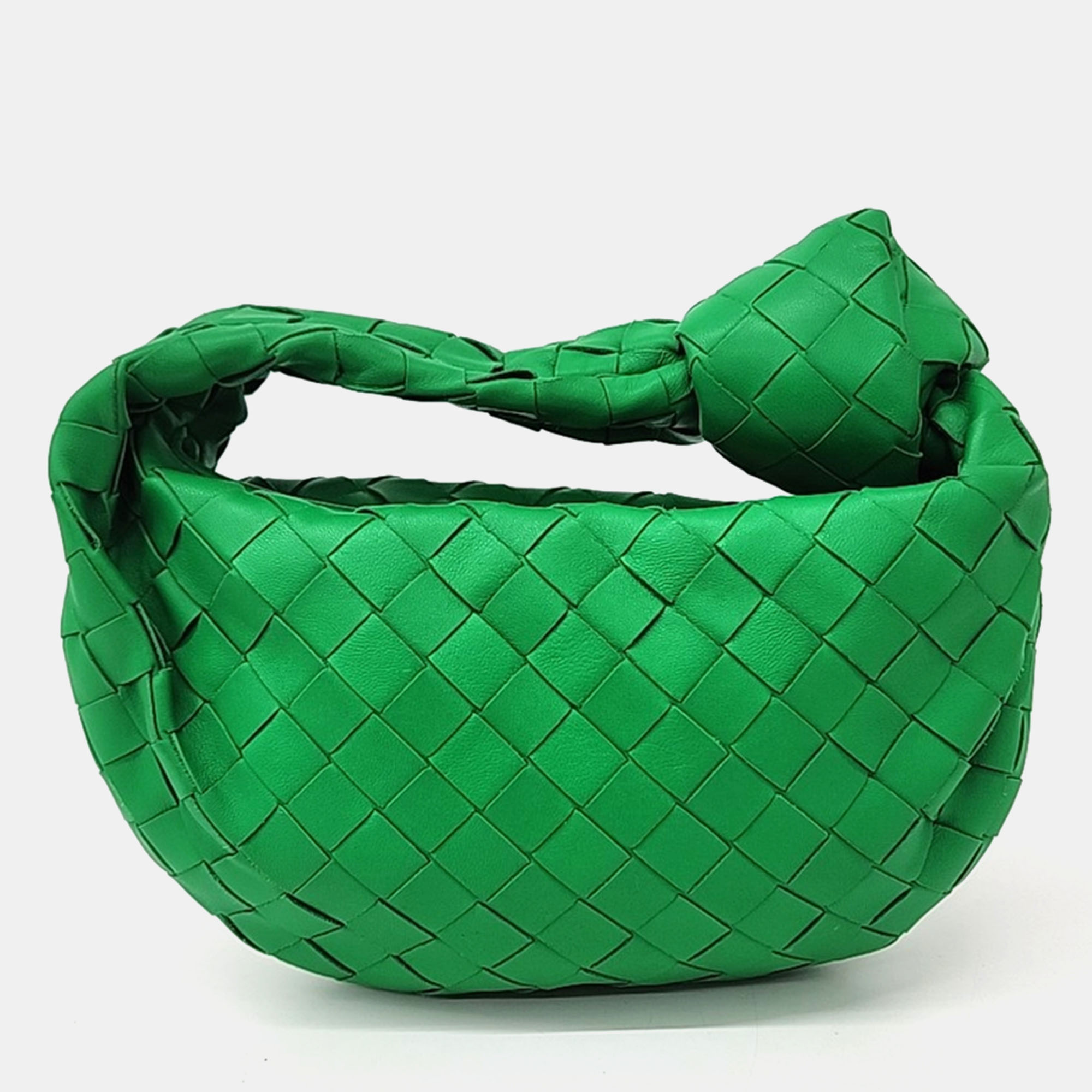 

Bottega Veneta Green Leather Bv Mini Jody Bag