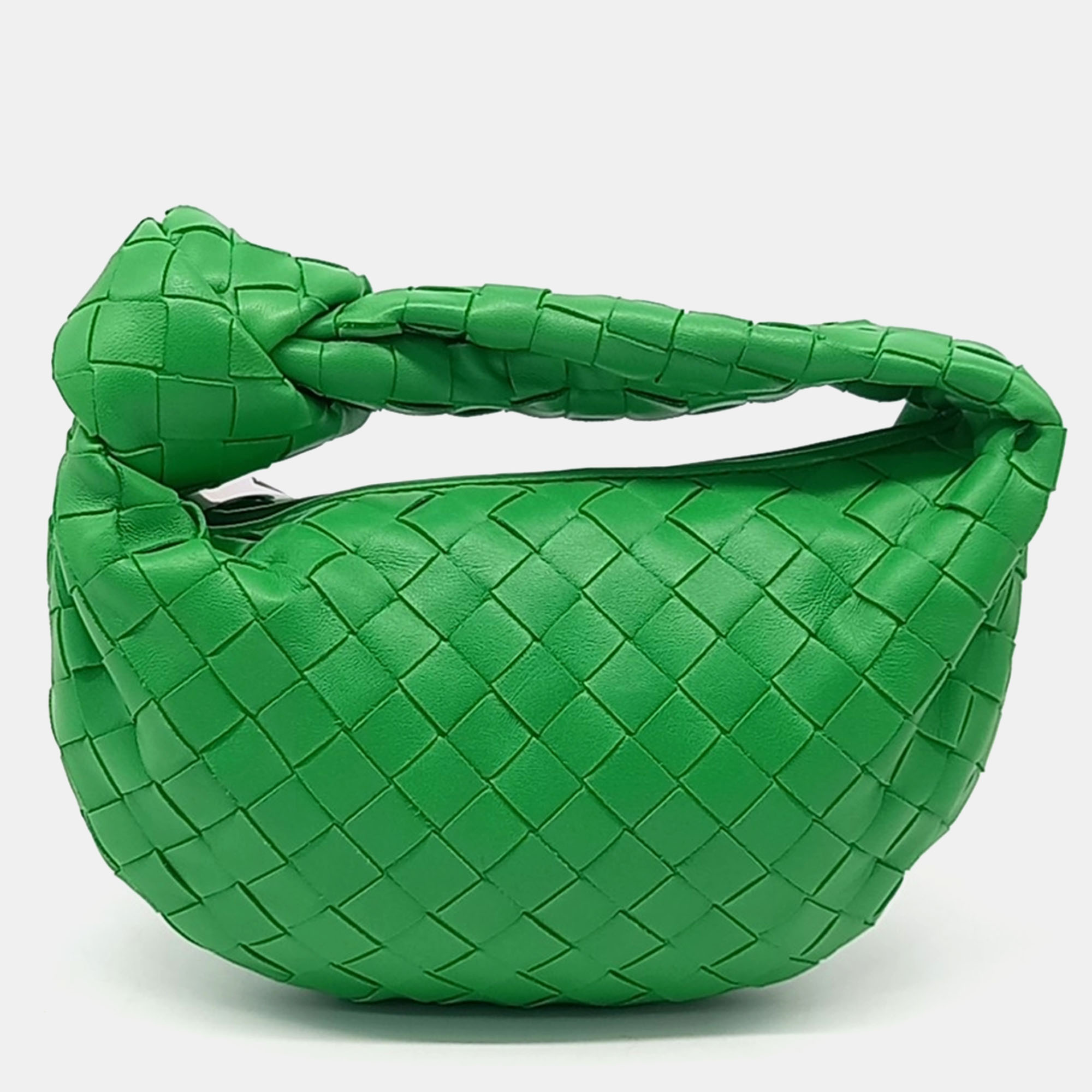 

Bottega Veneta Green Leather Bv Mini Jody Bag