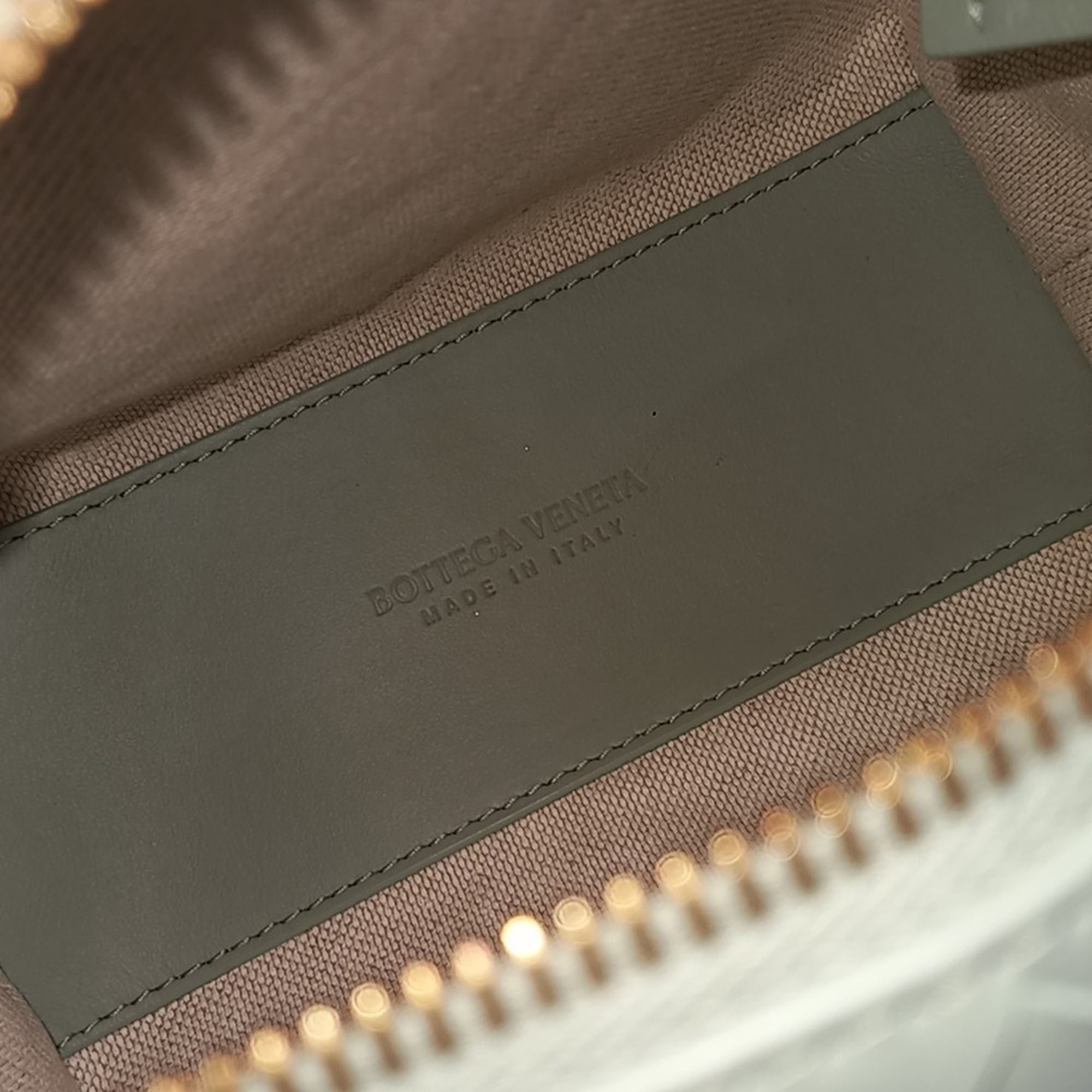 Bottega Veneta Green Leather Handle Loop Bag 