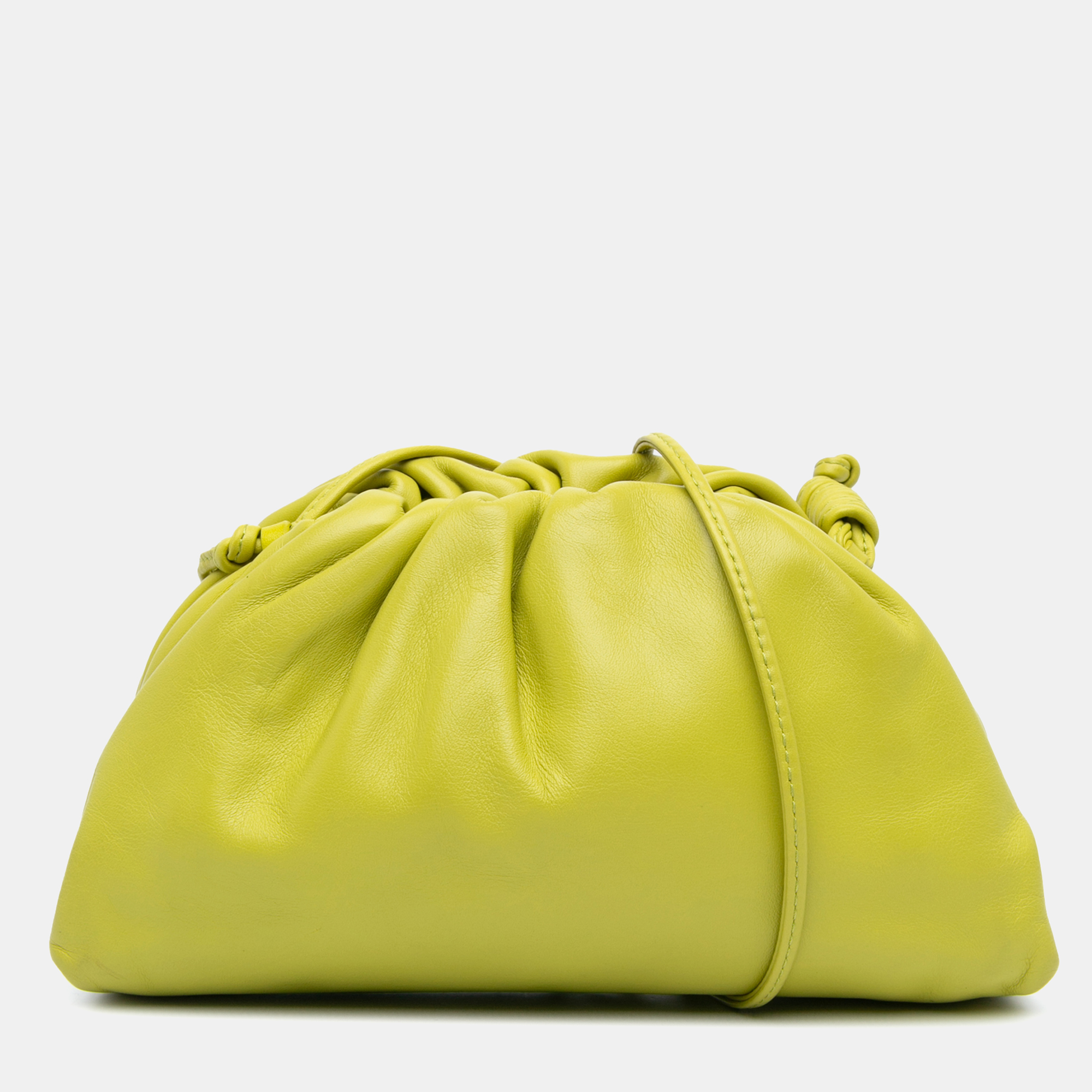 

Bottega Veneta Green Lambskin The Mini Pouch