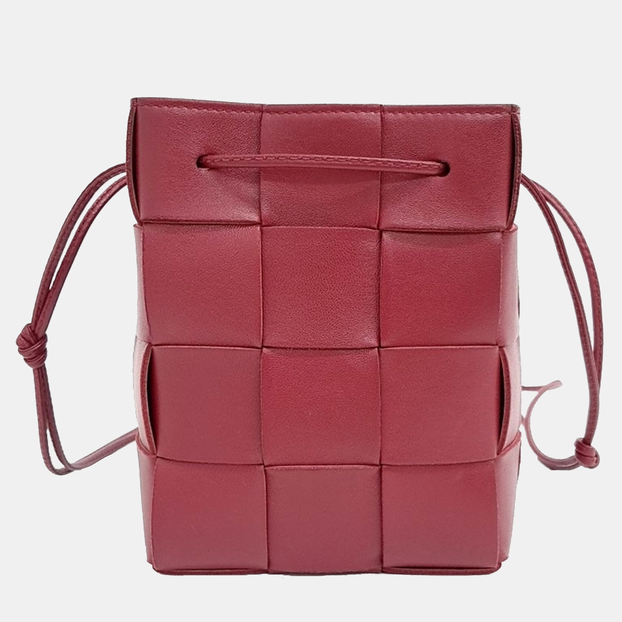 

Bottega Veneta Red Leather Cassette Bucket Bag