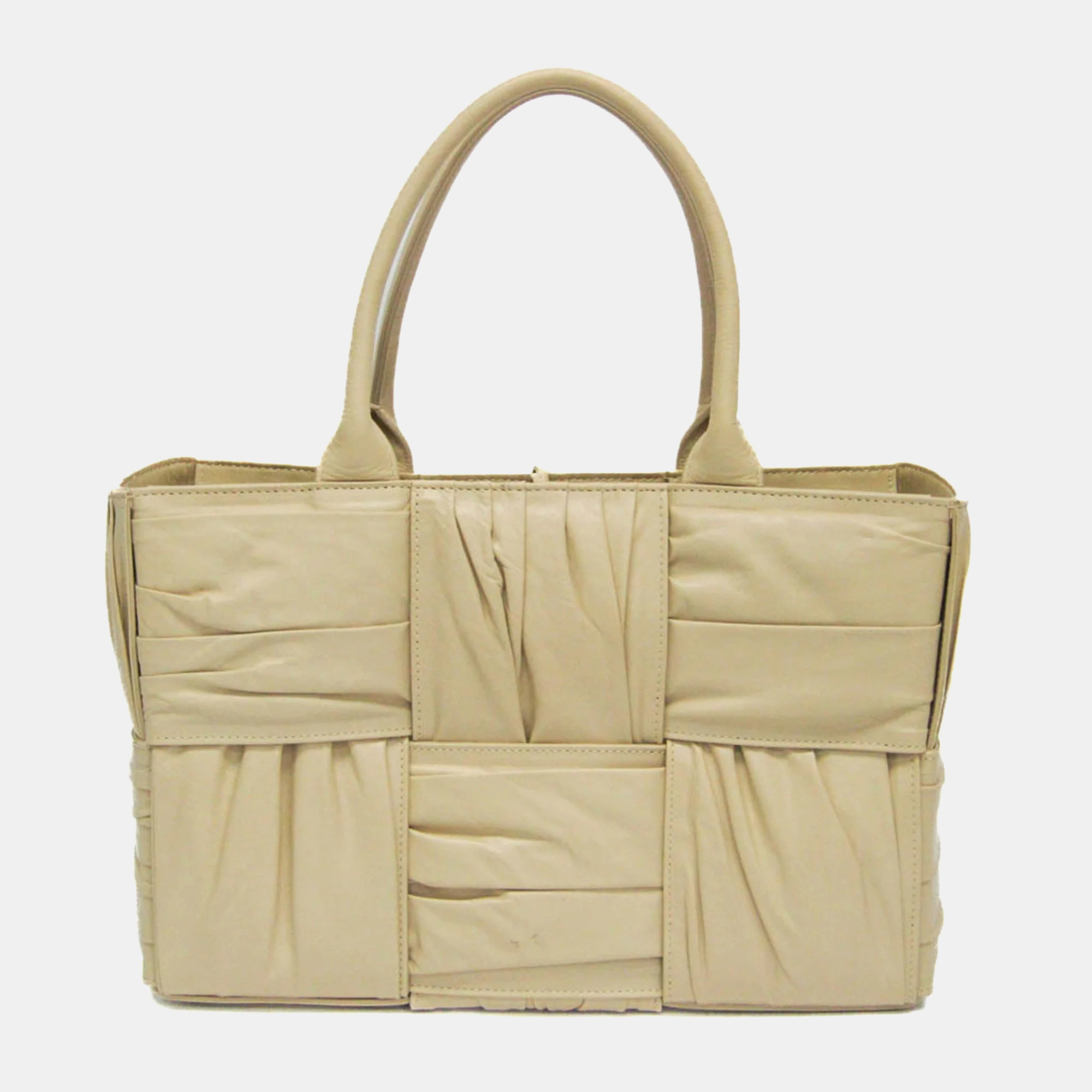 

Bottega Veneta Beige Leather Arco Tote Bag