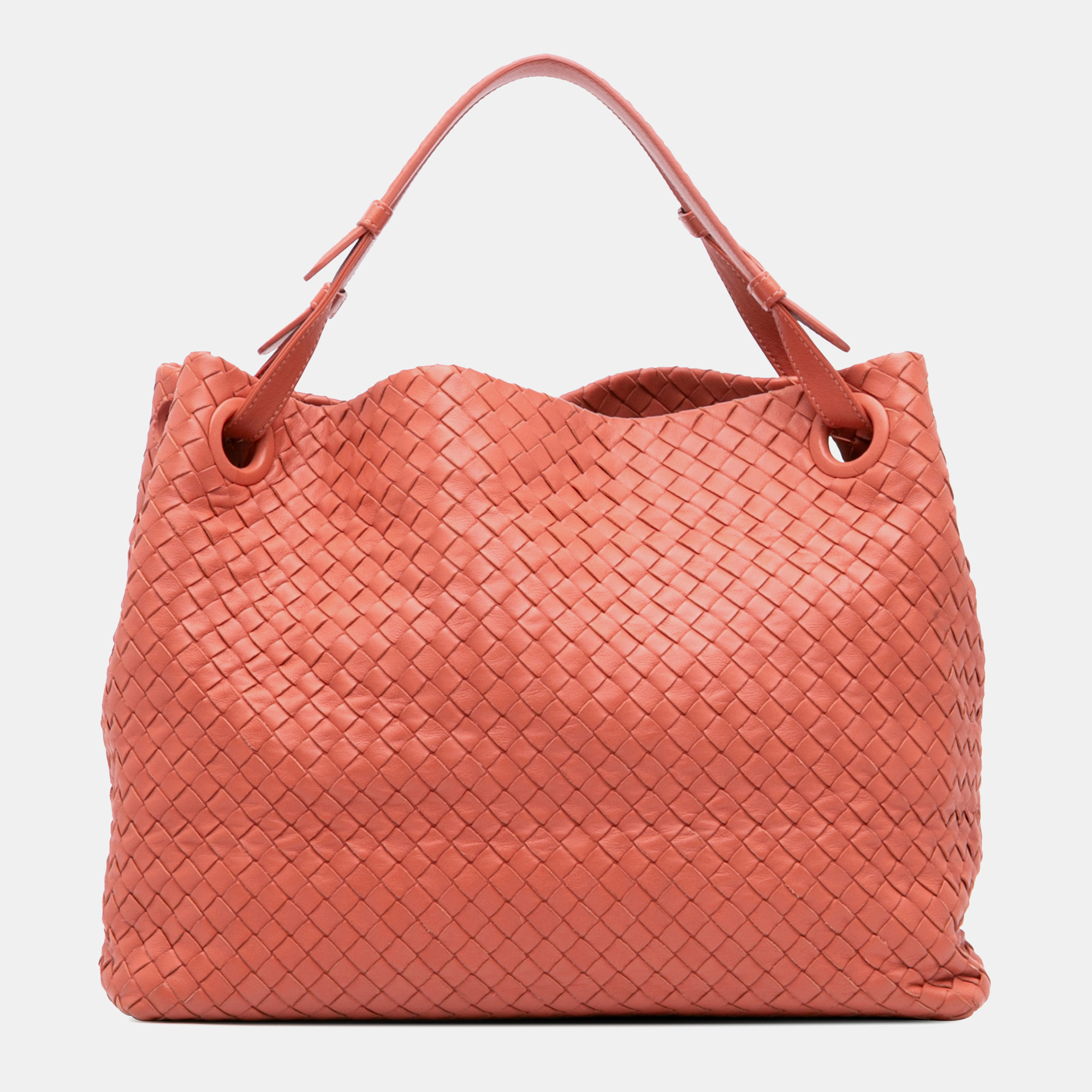 

Bottega Veneta Orange Medium Nappa Intrecciato Garda Tote