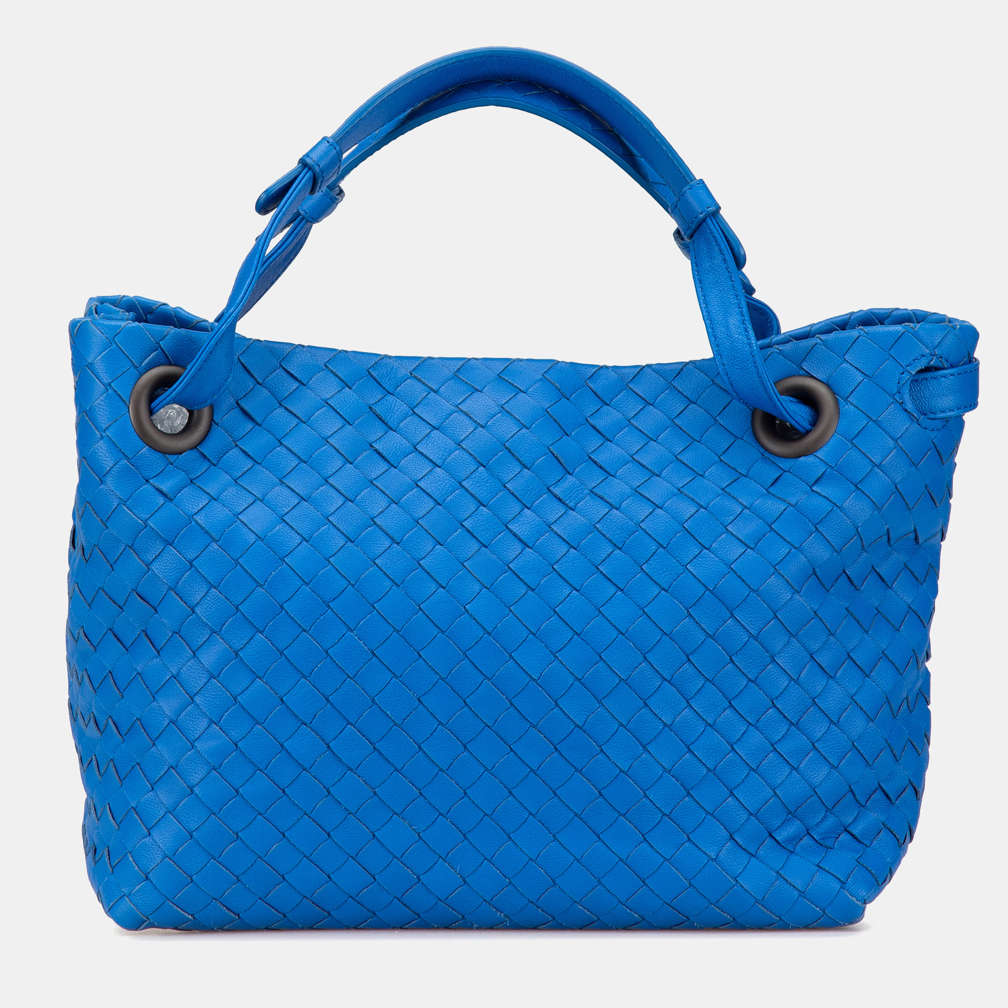 

Bottega Veneta Blue Small Nappa Intrecciato Bella Tote