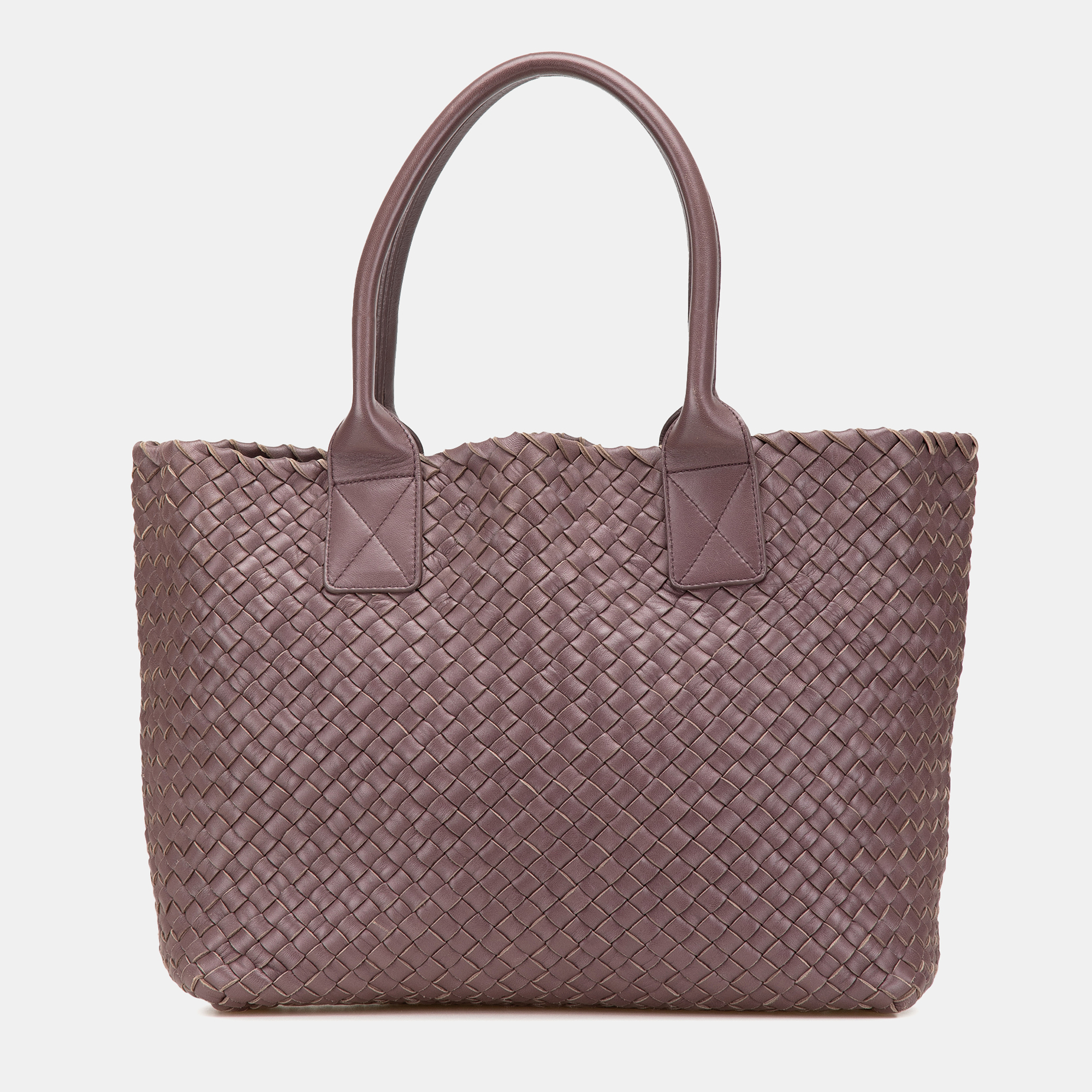

Bottega Veneta Purple Lambskin Intreccio Cabat Mini Tote