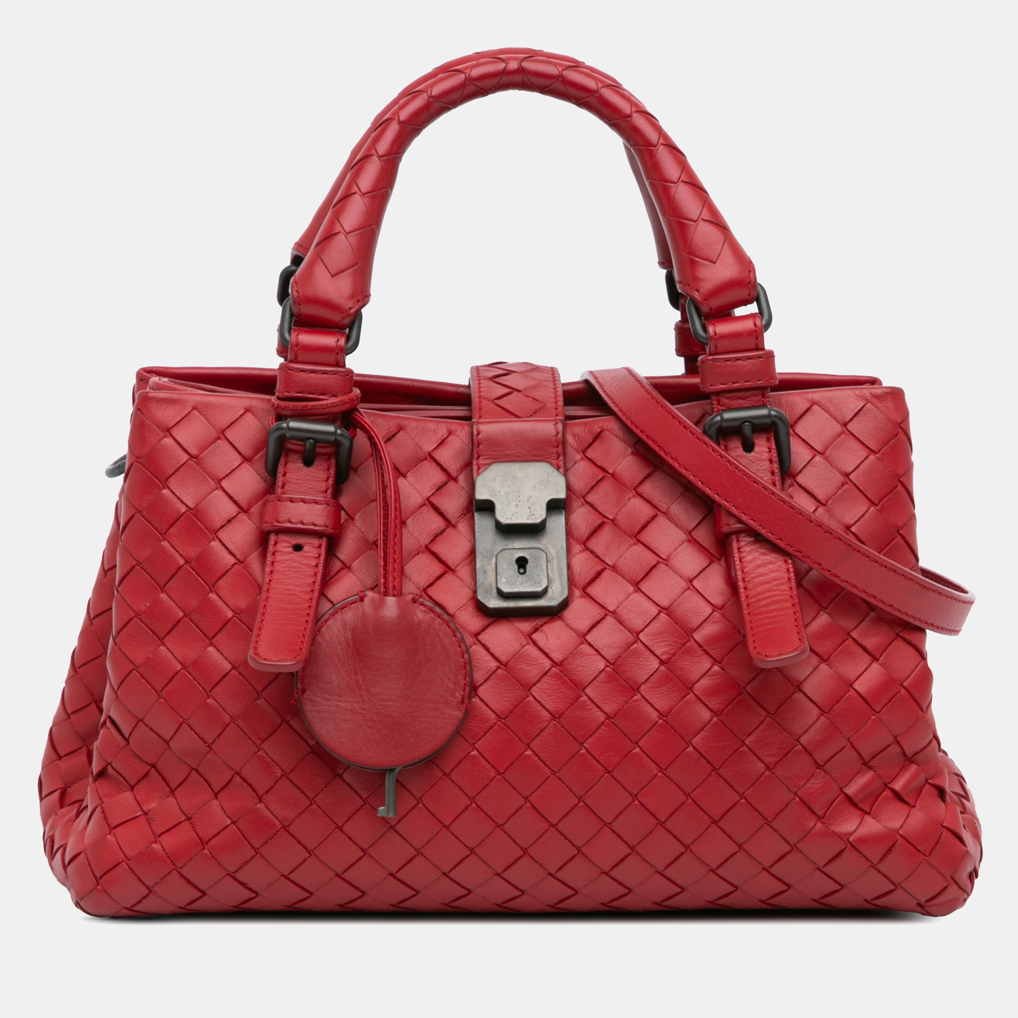 

Bottega Veneta Red Small Intrecciato Roma