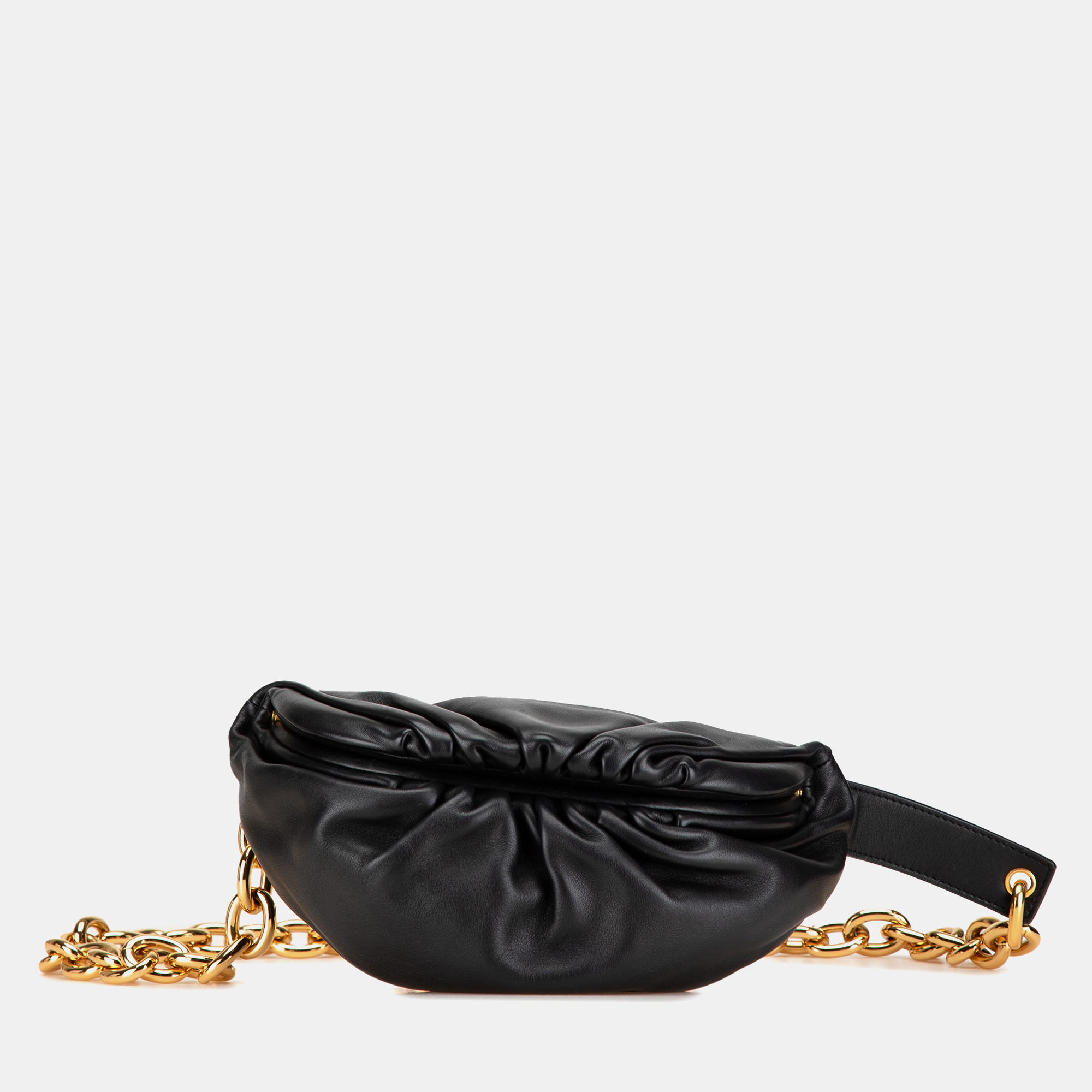 

Bottega Veneta Black Lambskin Belt Chain Pouch