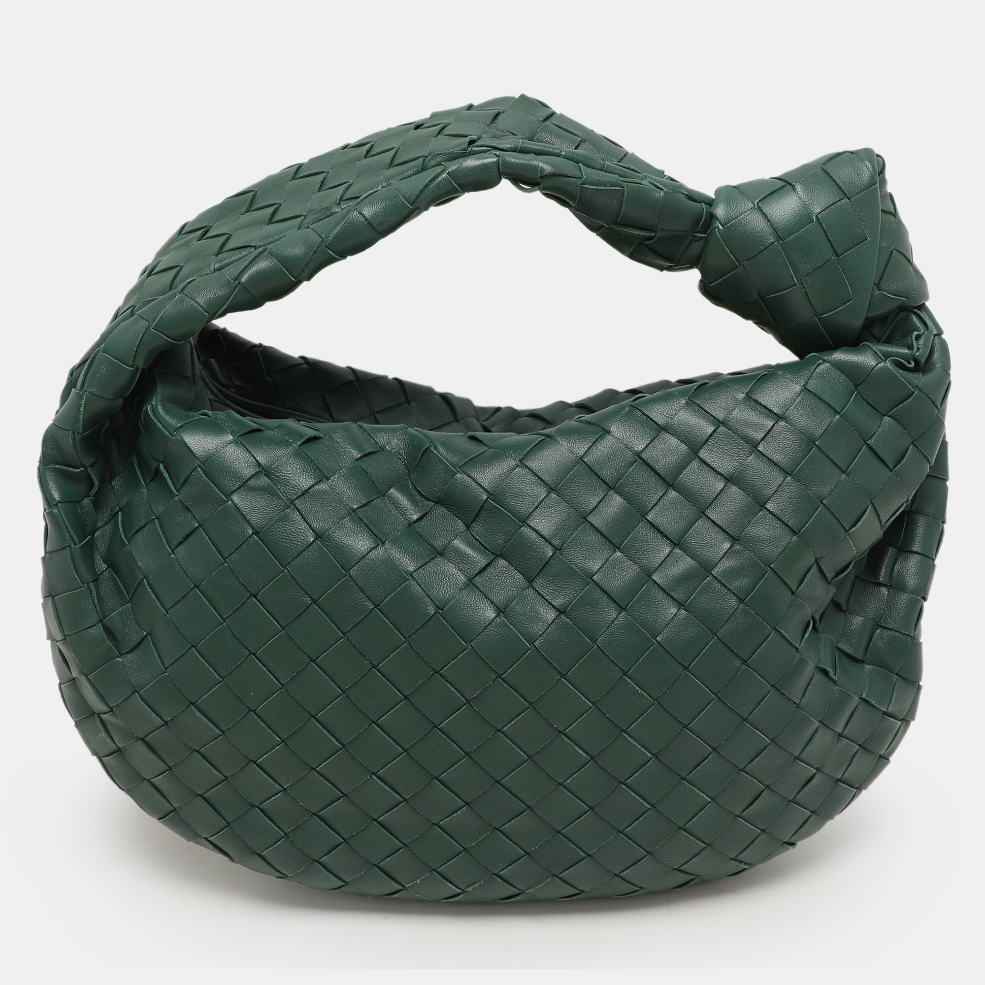 

Bottega Veneta Green Intrecciato Leather Teen Jodie Hobo