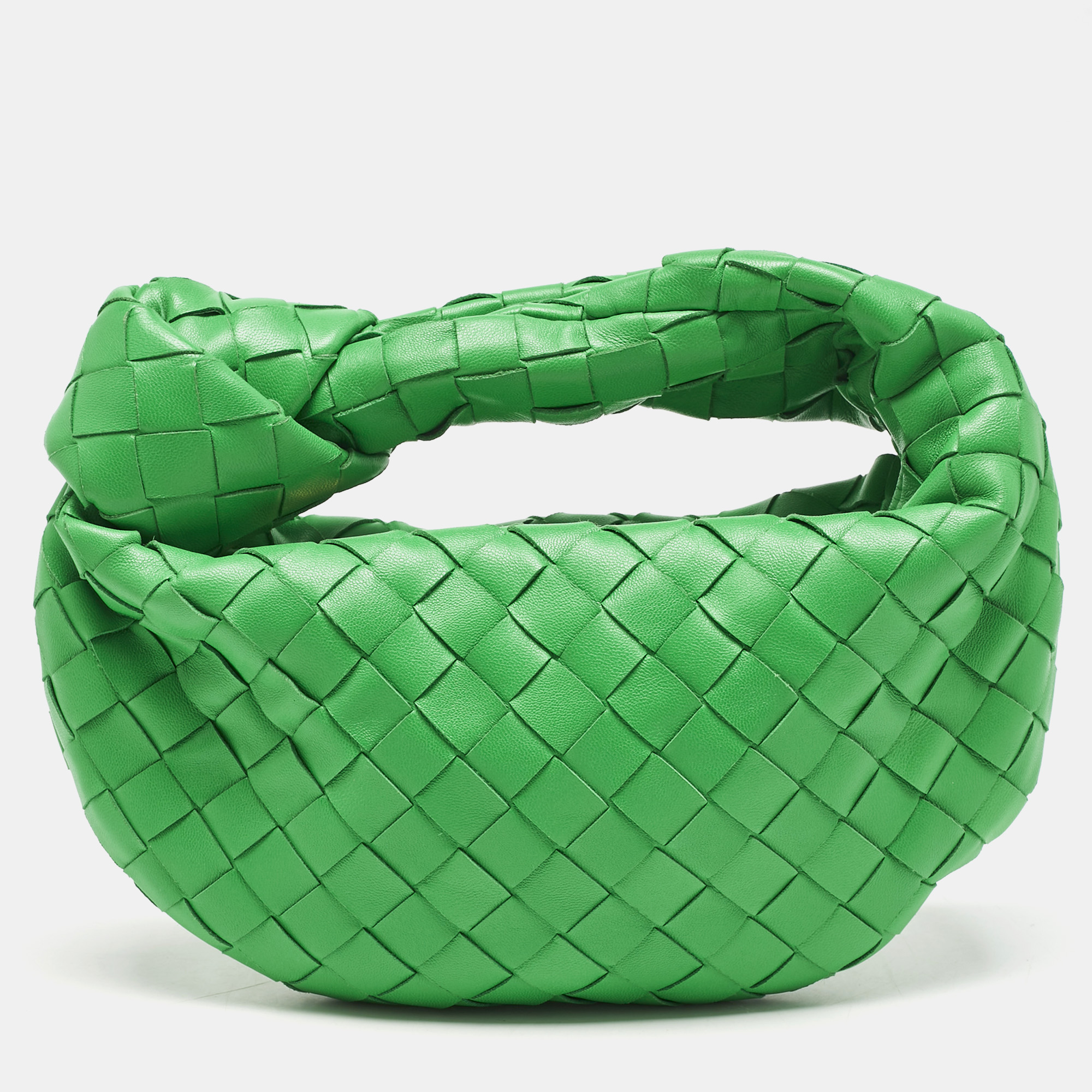 

Bottega Veneta Green Intrecciato Leather Mini Jodie Hobo
