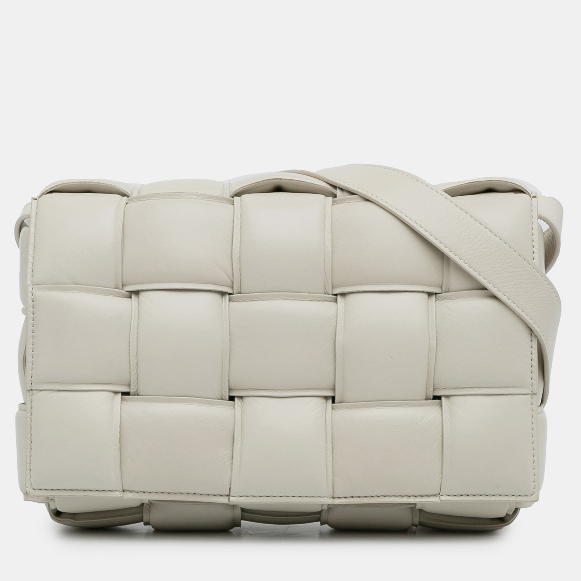 

Bottega Veneta White Nappa Intrecciato Padded Cassette Crossbody