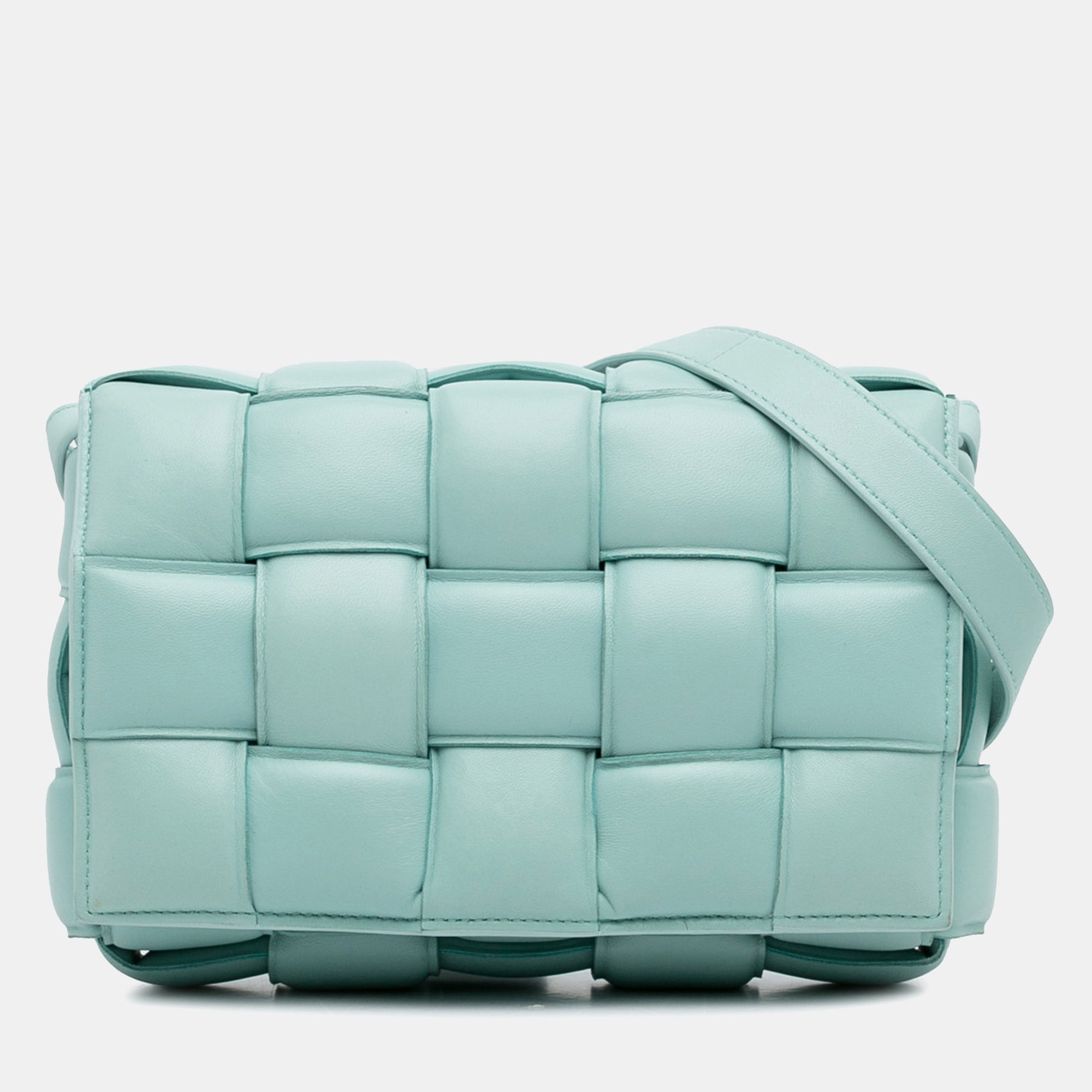 

Bottega Veneta Blue Nappa Intrecciato Padded Cassette Crossbody