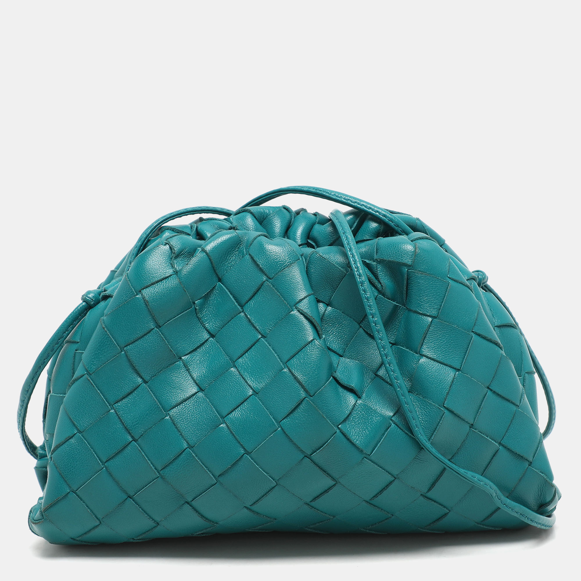 

Bottega Veneta Green Intrecciato Leather Mini The Pouch