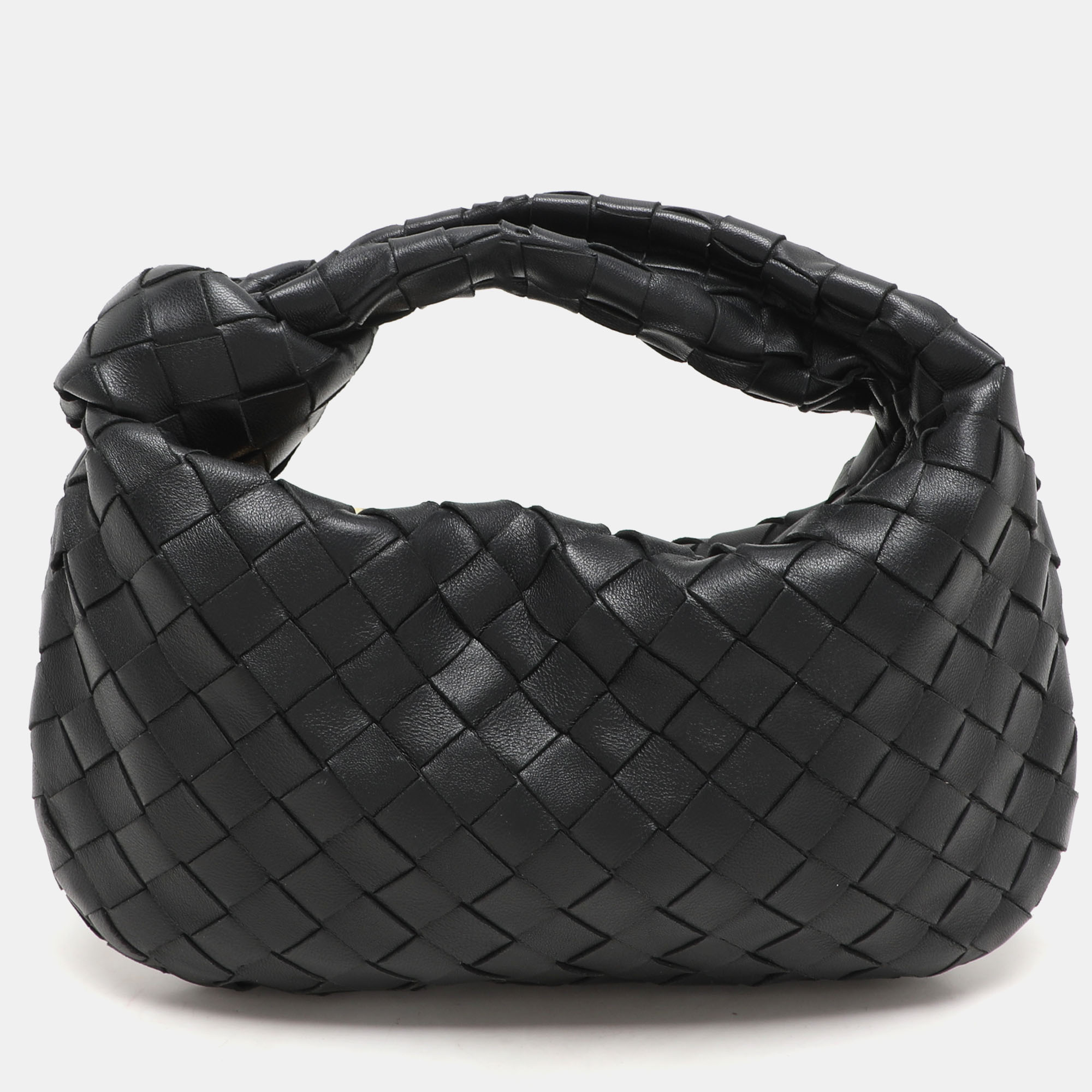 

Bottega Veneta Black Intrecciato Leather Mini Jodie Hobo