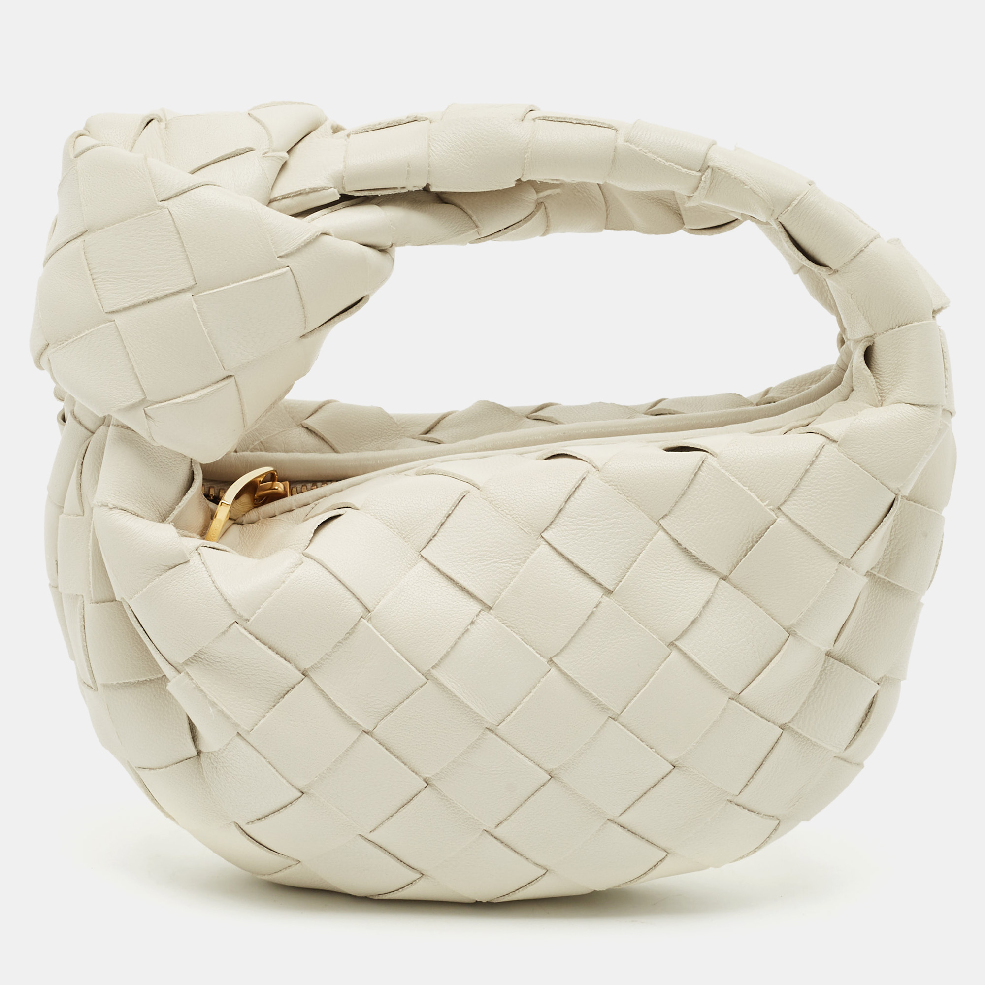 

Bottega Veneta White Intrecciato Leather Candy Jodie Bag