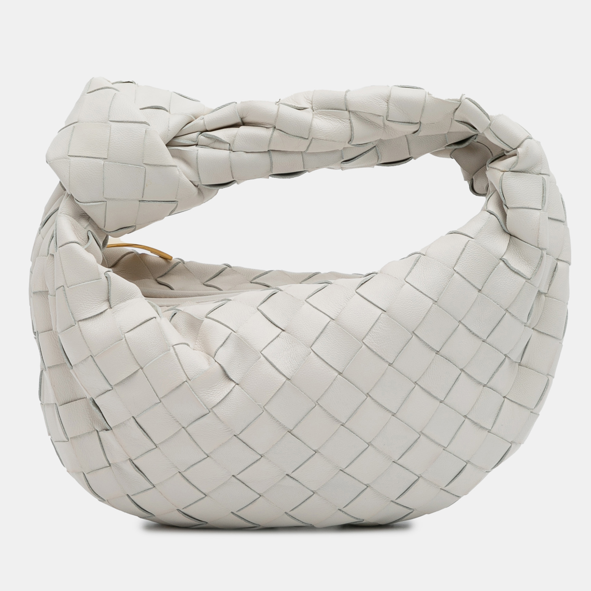 

Bottega Veneta White Mini Nappa Intrecciato Jodie