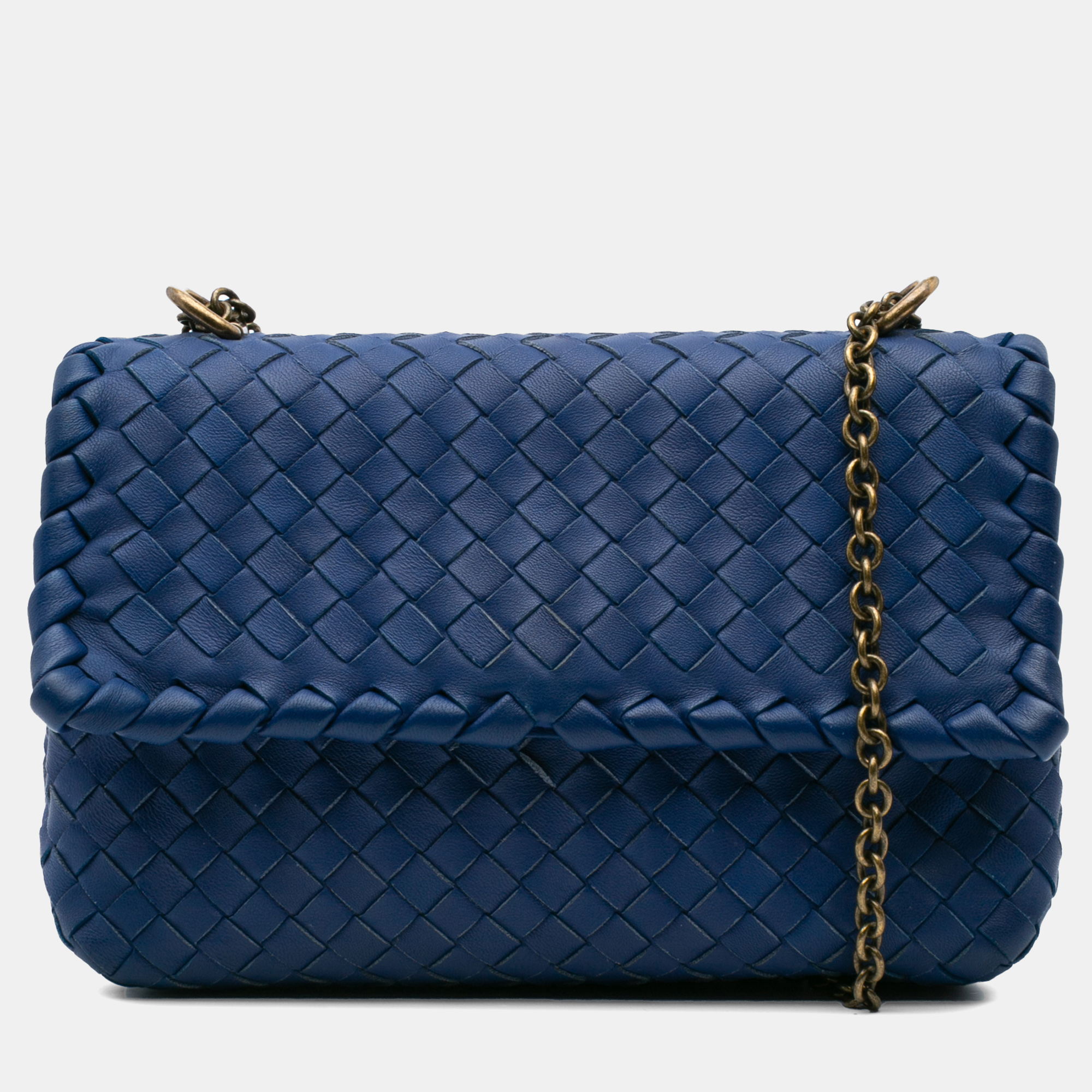 

Bottega Veneta Blue Baby Nappa Intrecciato Olimpia Crossbody