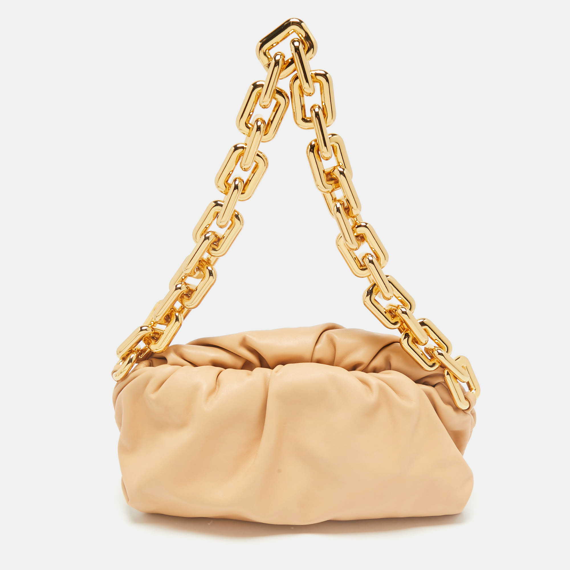 

Bottega Veneta Beige Leather The Chain Pouch Bag