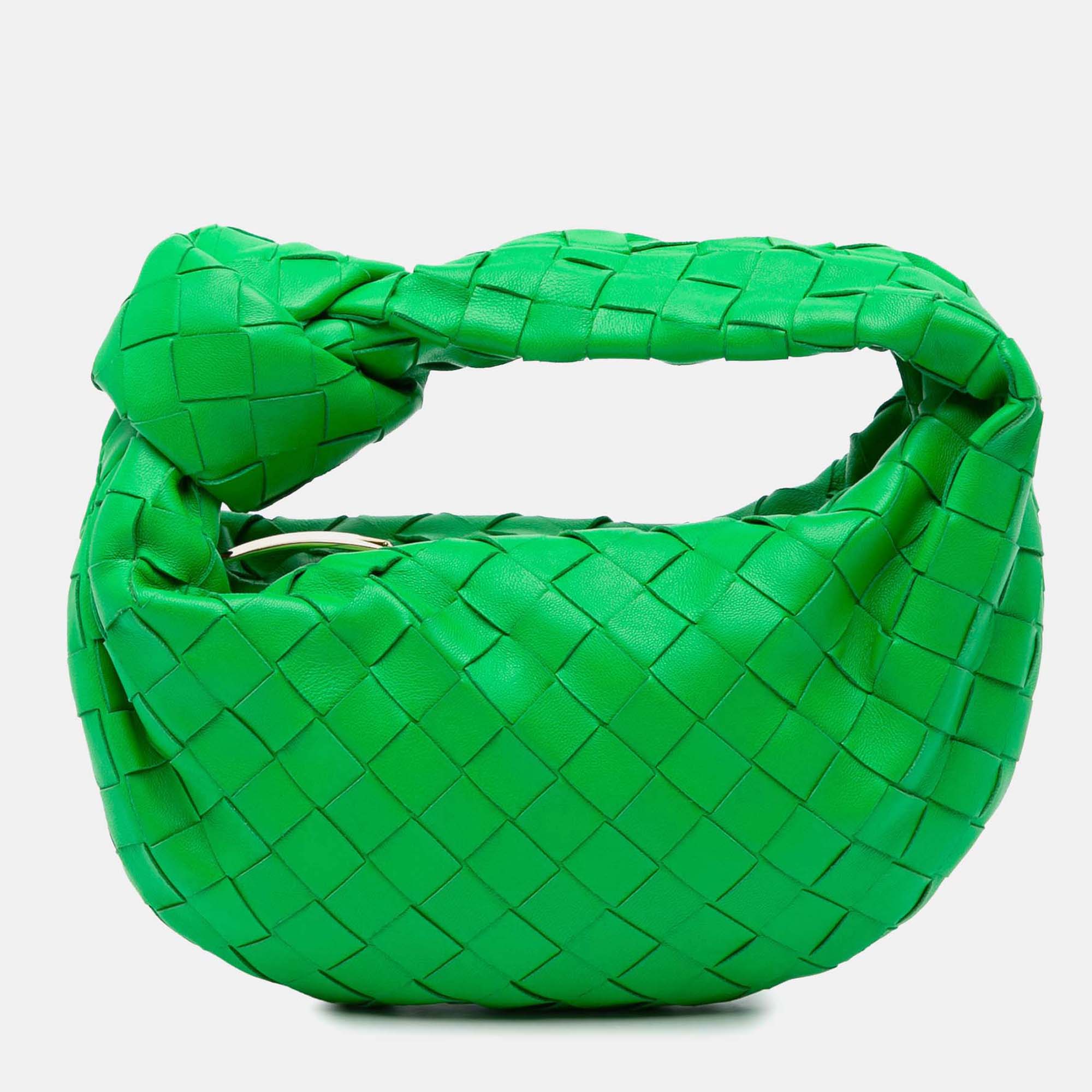 

Bottega Veneta Green Mini Nappa Intrecciato Jodie