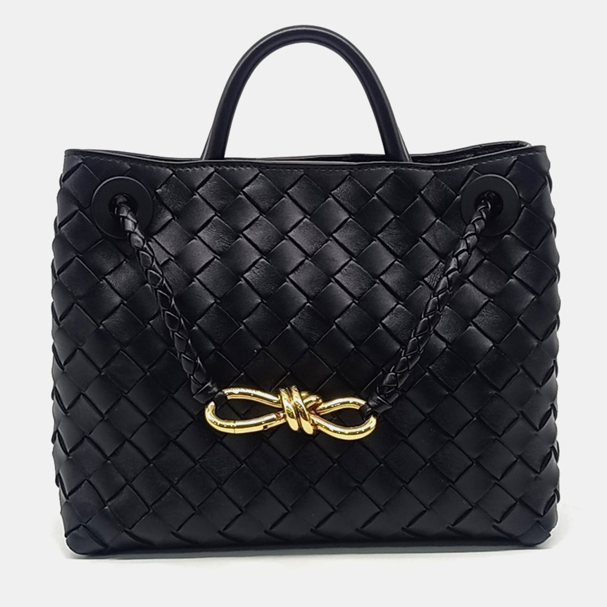 

Bottega Veneta Black Leather Andiamo Small bag