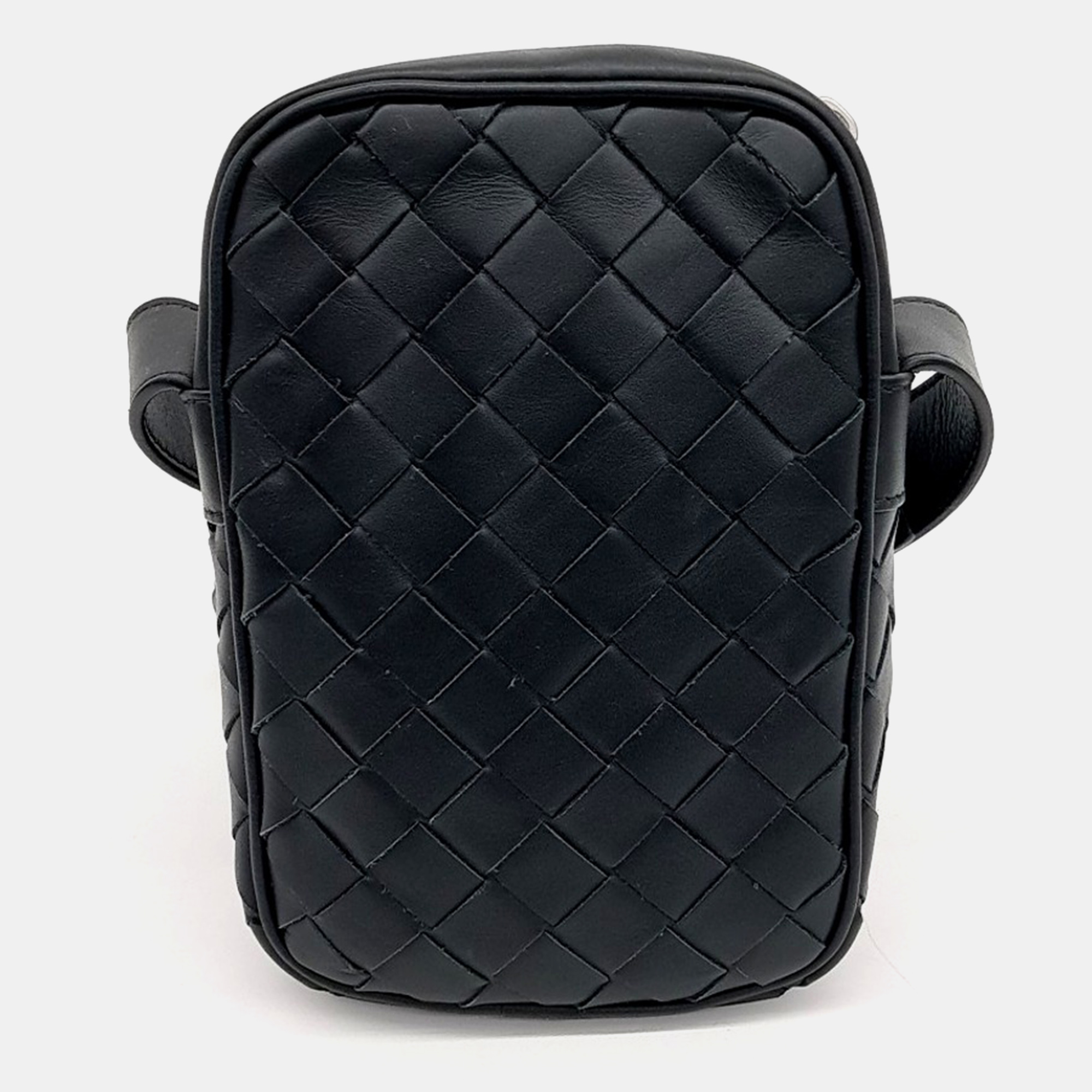 

Bottega Veneta Black Leather Mini Cassette Crossbody Bag