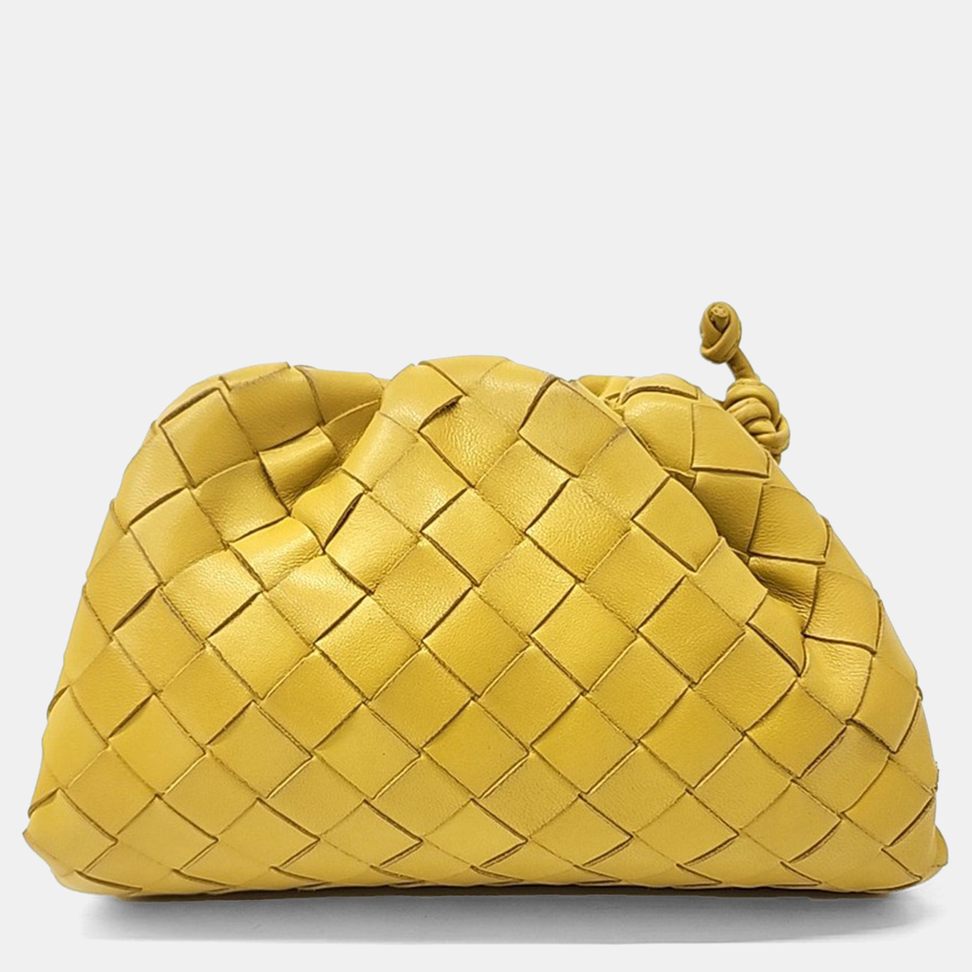 

Bottega Veneta Yellow Leather Mesh Butter Calf Crossbody Bag