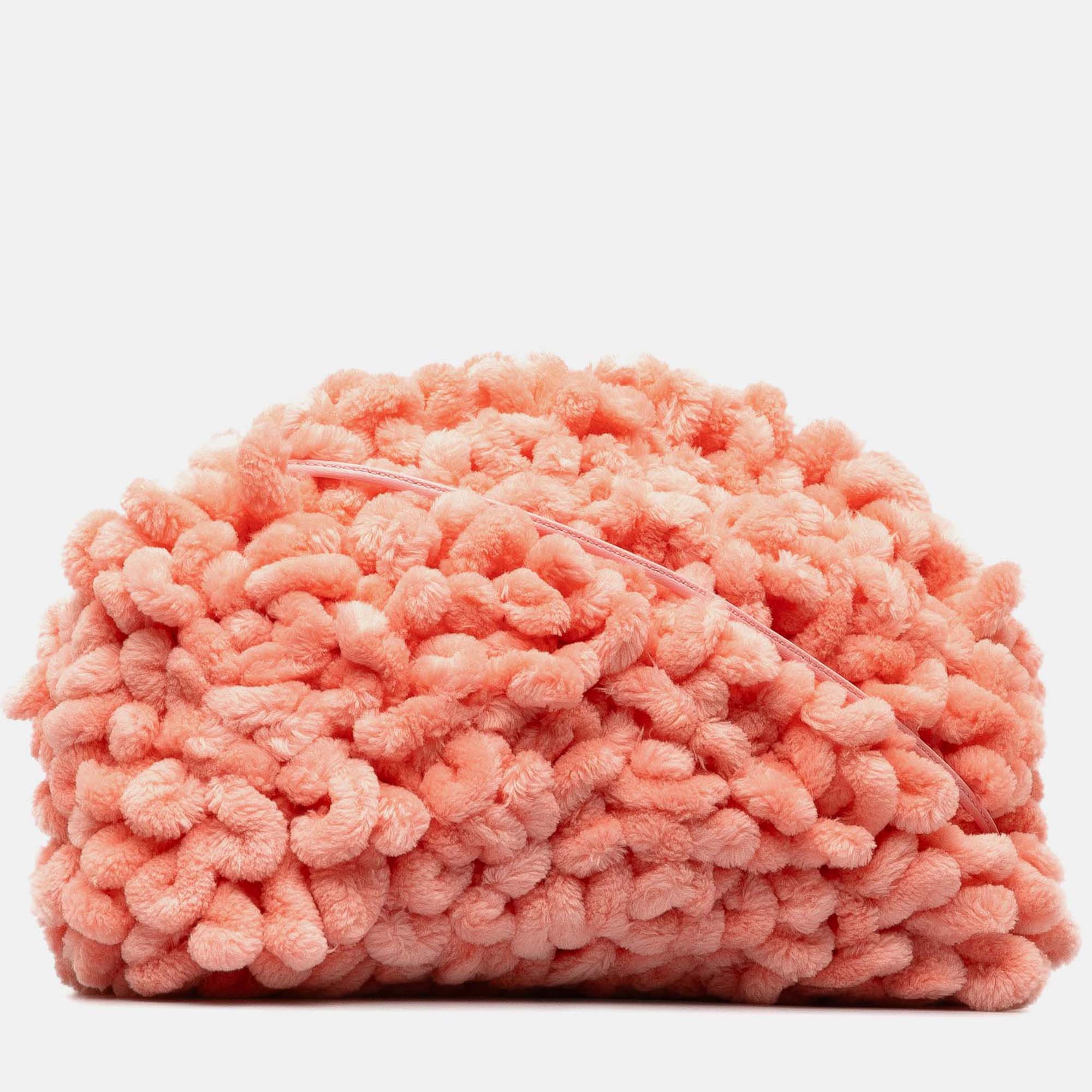 

Bottega Veneta Pink Chenille The Mini Pouch