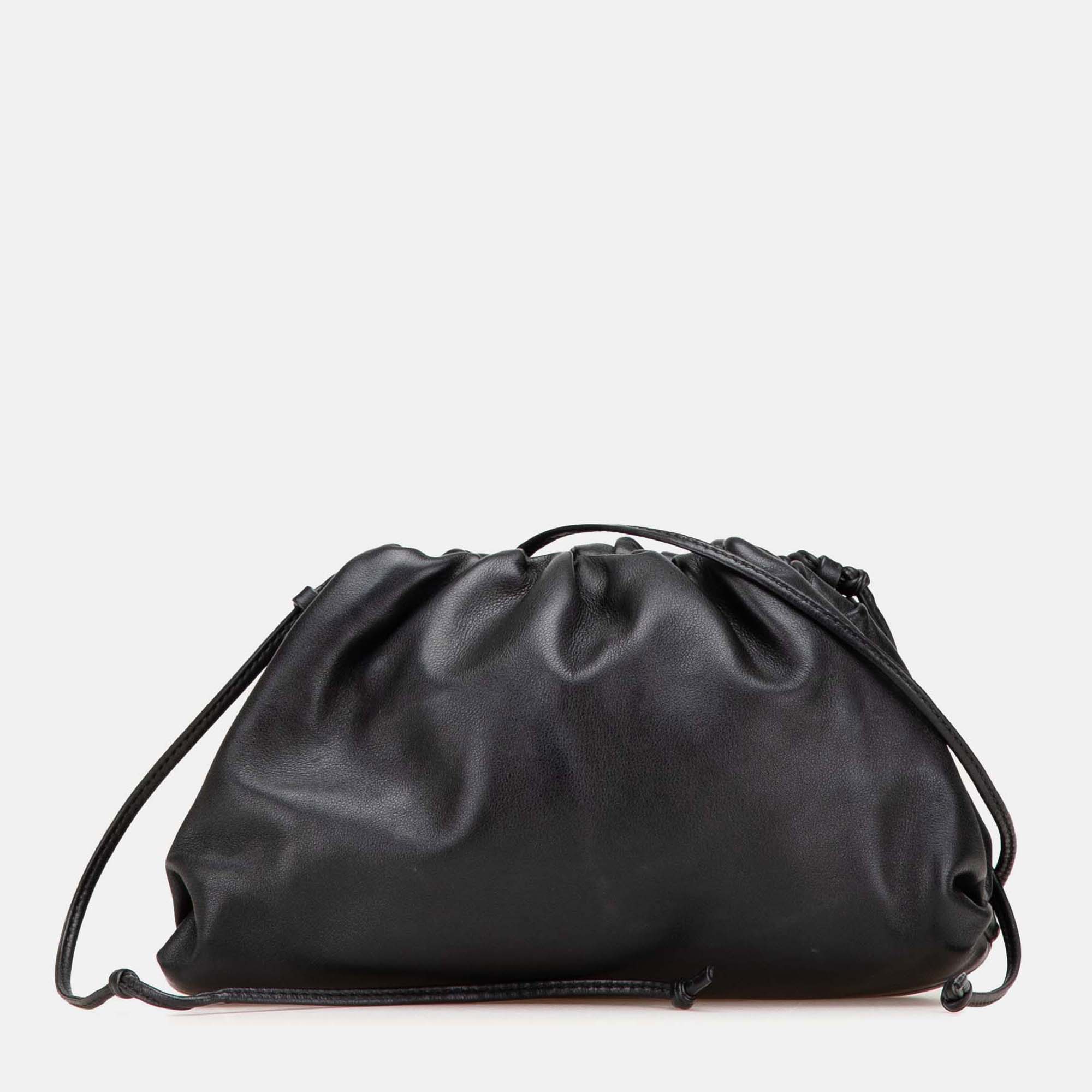 

Bottega Veneta Black Lambskin The Mini Pouch