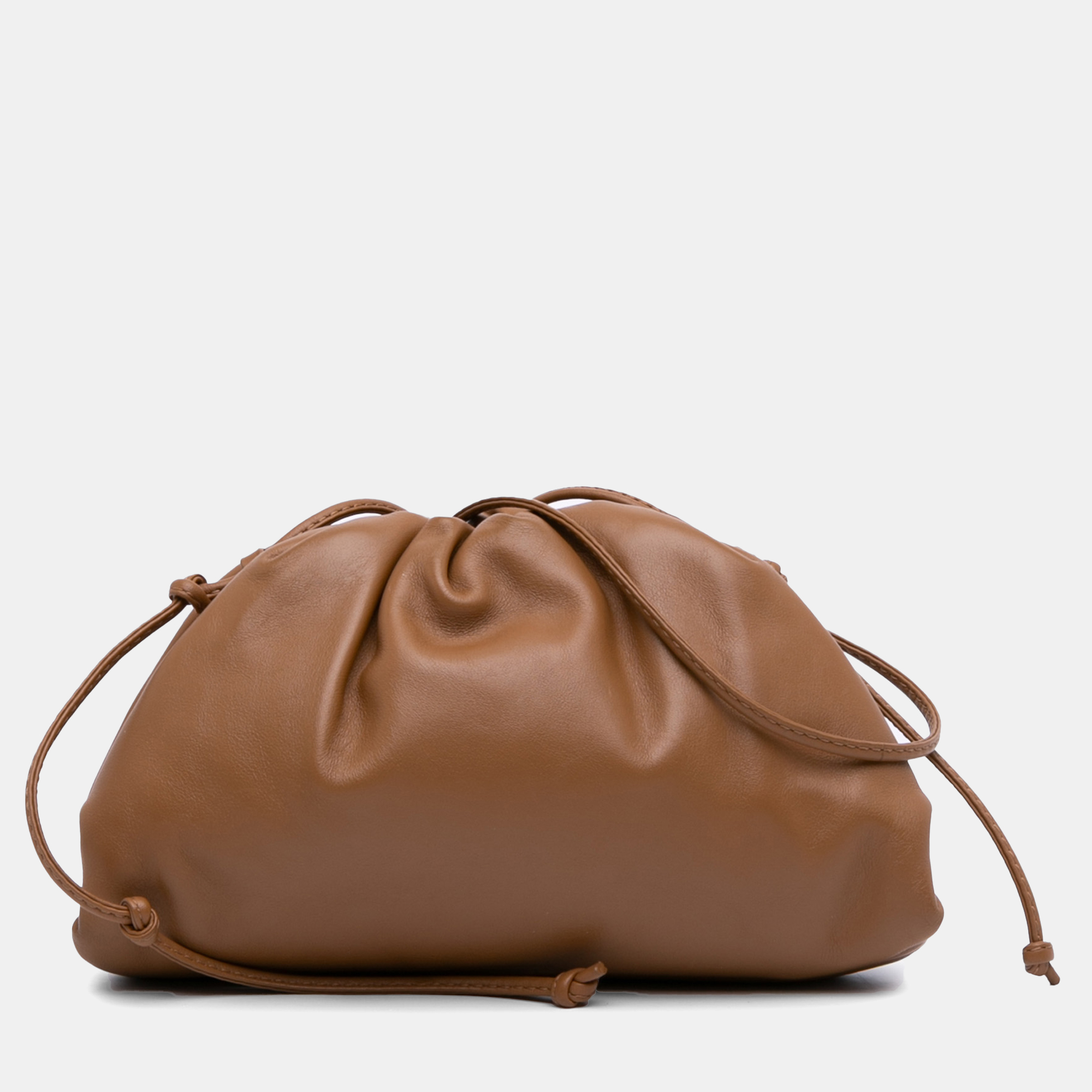

Bottega Veneta Lambskin The Mini Pouch, Brown
