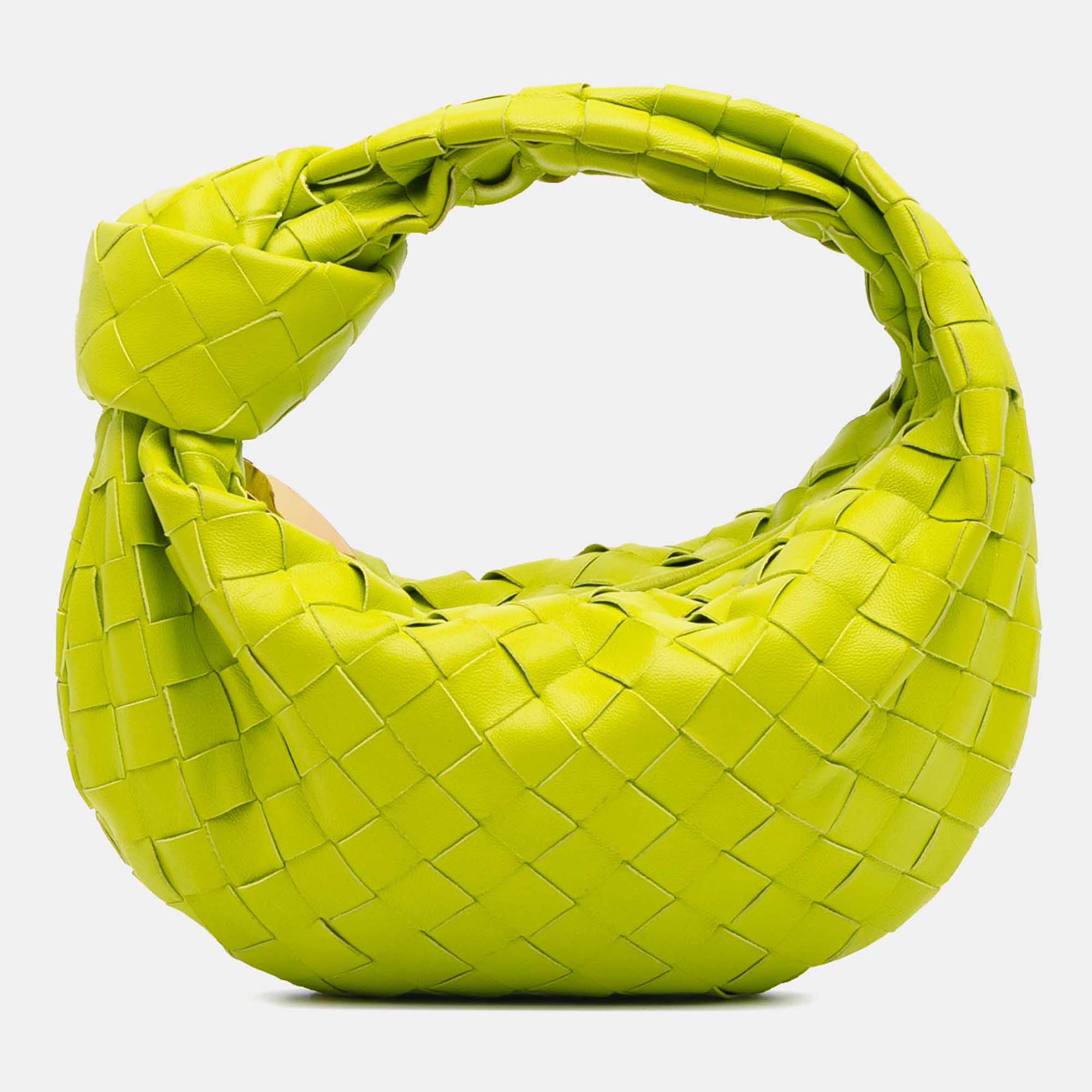 

Bottega Veneta Green Mini Nappa Intrecciato Jodie
