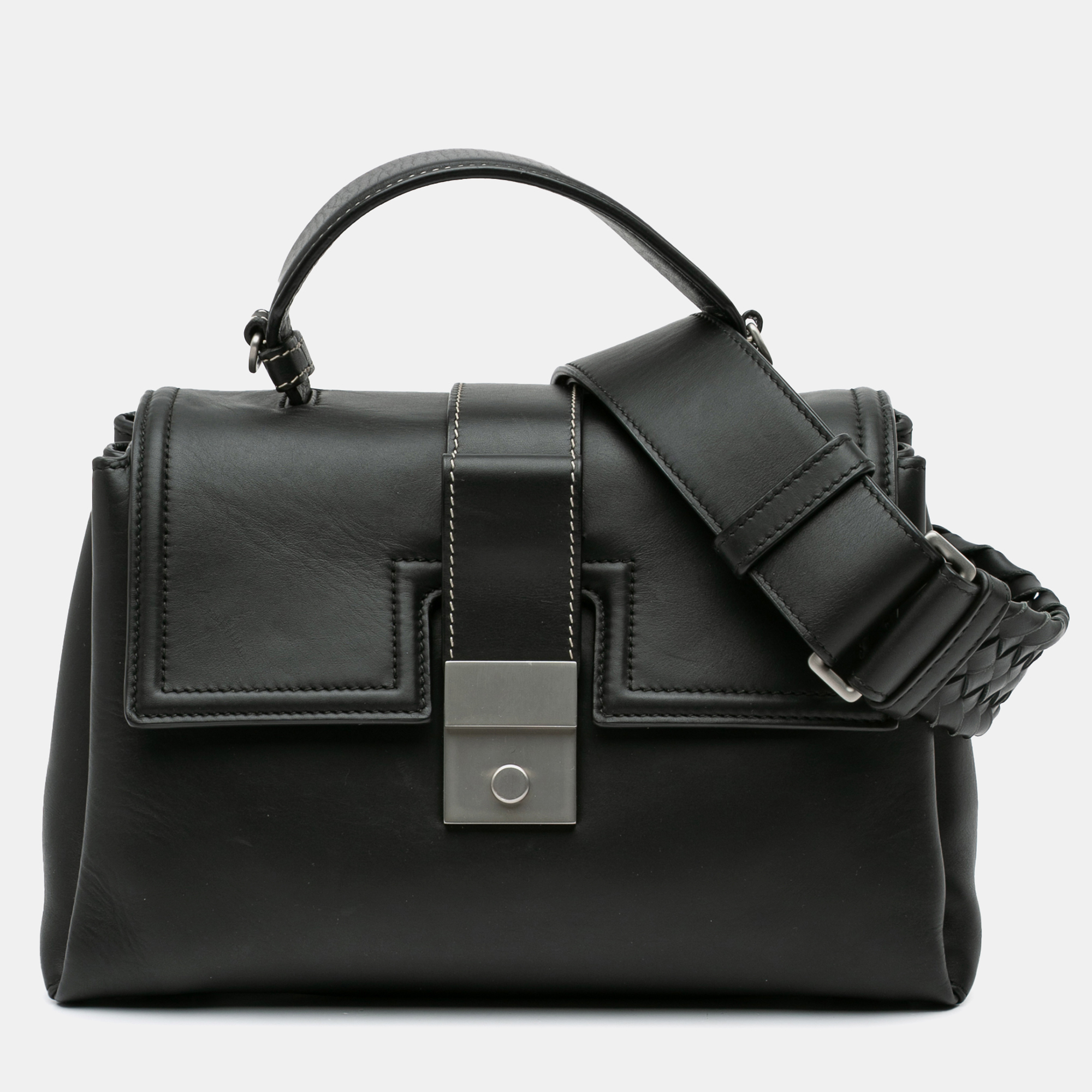 

Bottega Veneta Black Small Nappa Piazza Top Handle