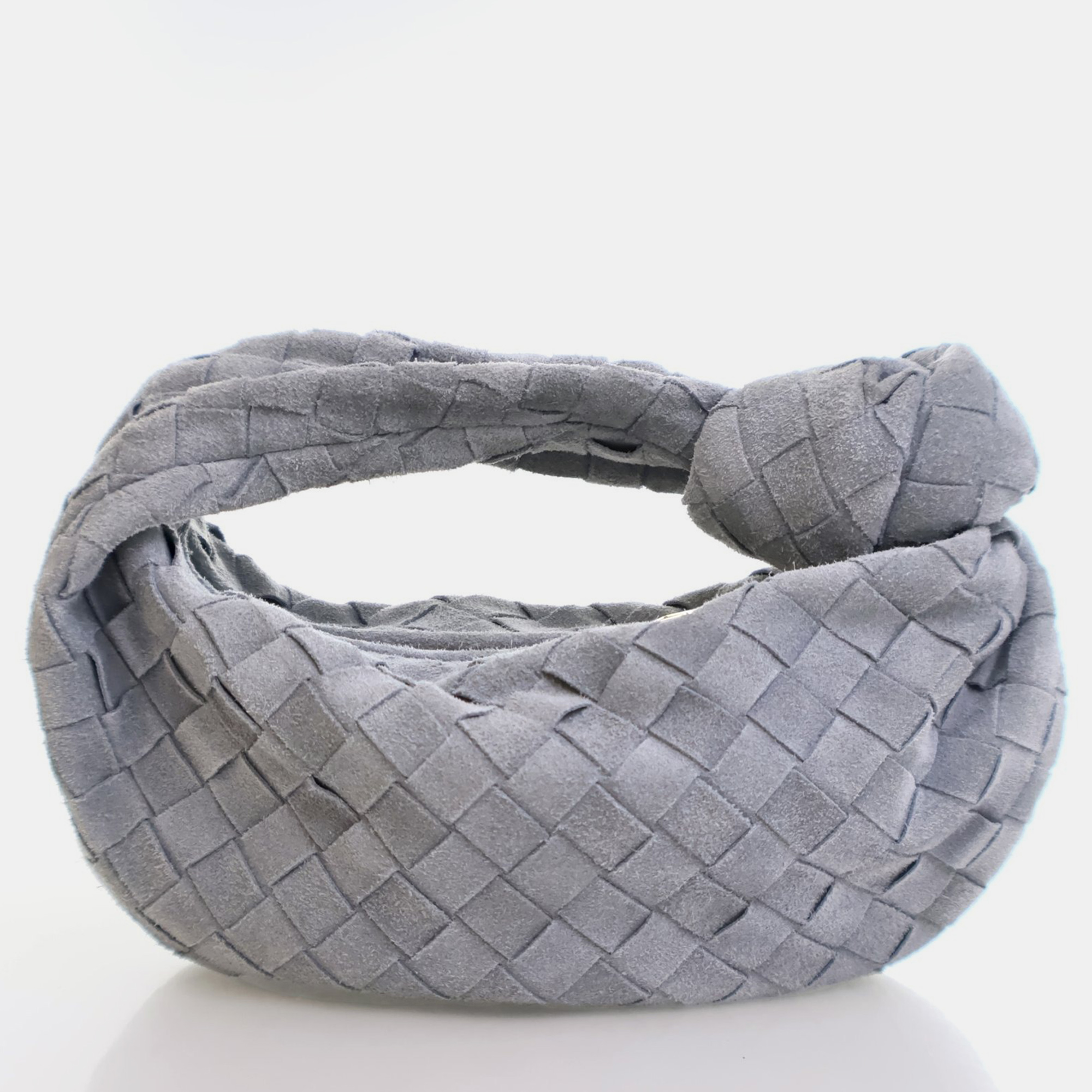 

Bottega Veneta Mini Intrecciato Suede Jodie, Grey