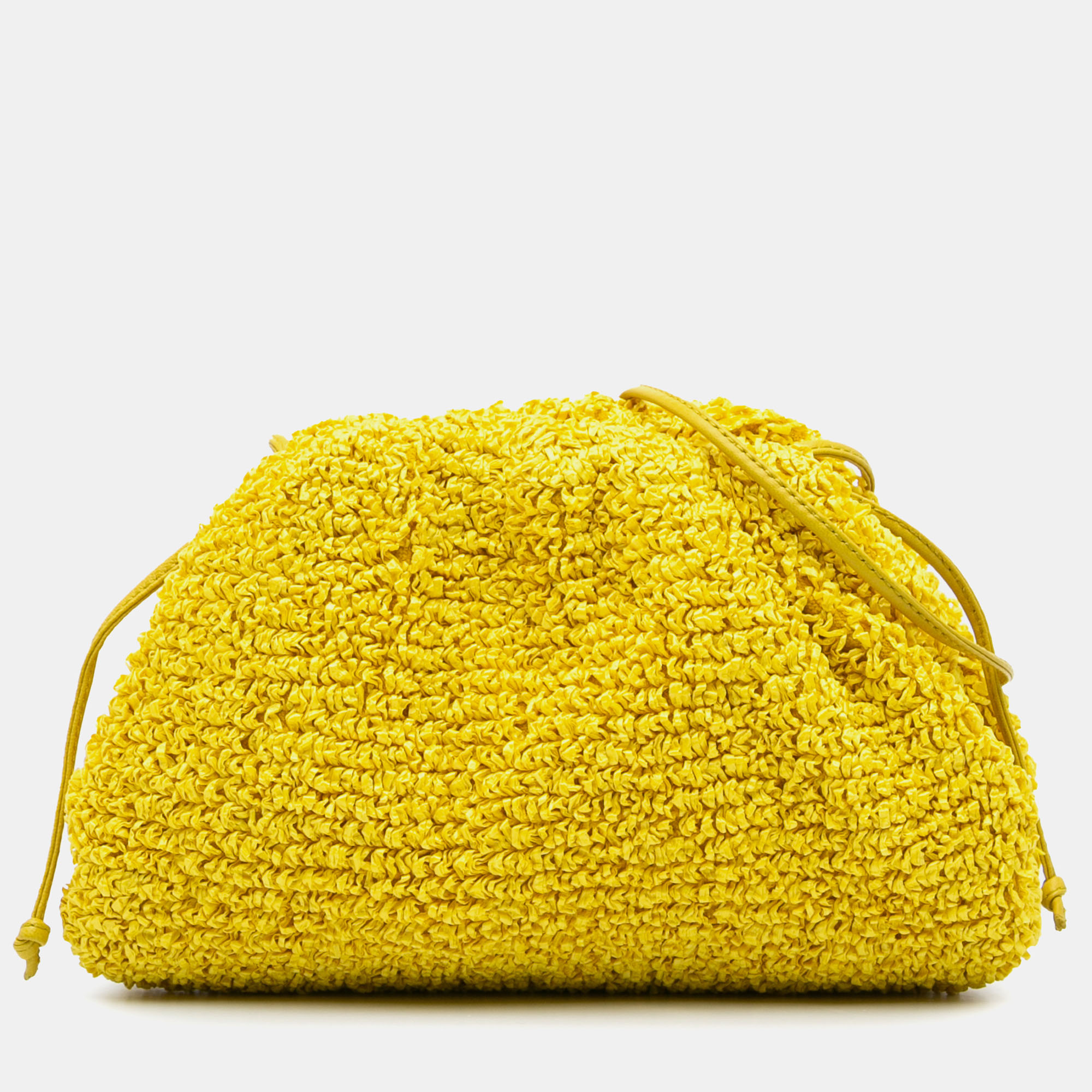 

Bottega Veneta Yellow Boucle Raffia The Mini Pouch