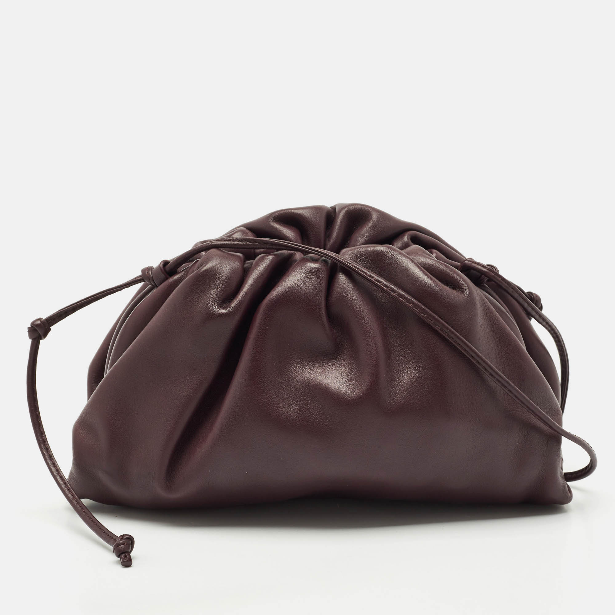 

Bottega Veneta Dark Brown Leather Mini Pouch Clutch